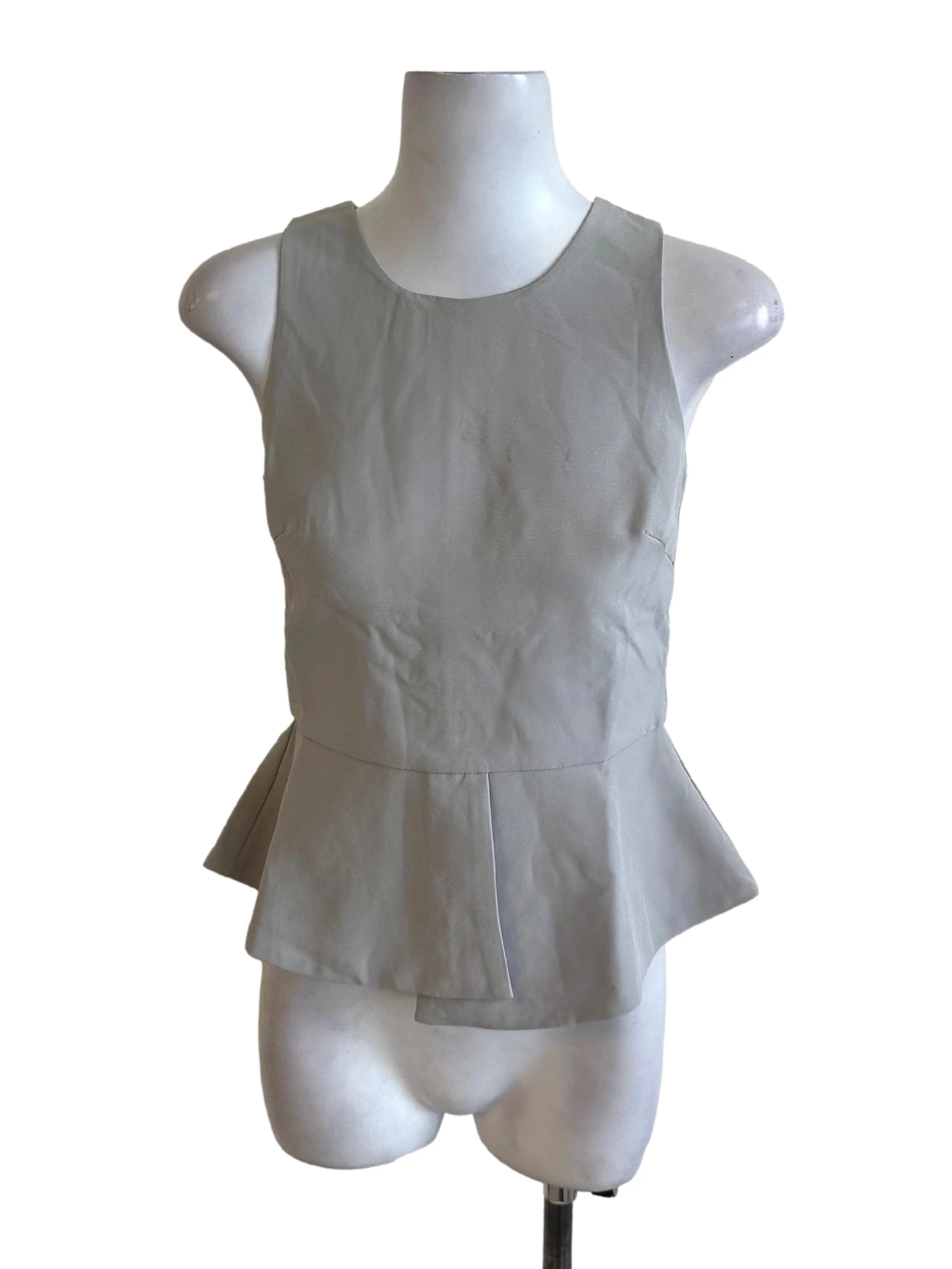 Light Grey Peplum Top