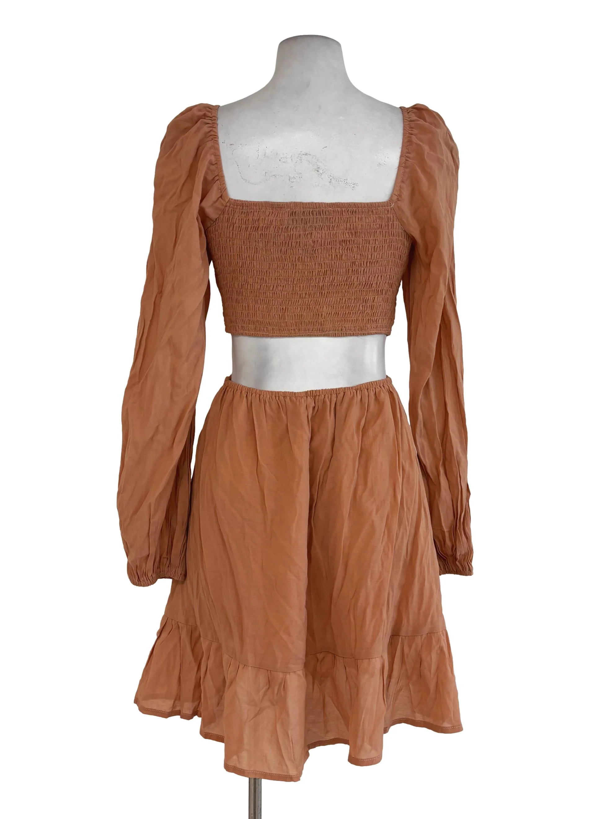 Light Orange Backless Dress - Image 2