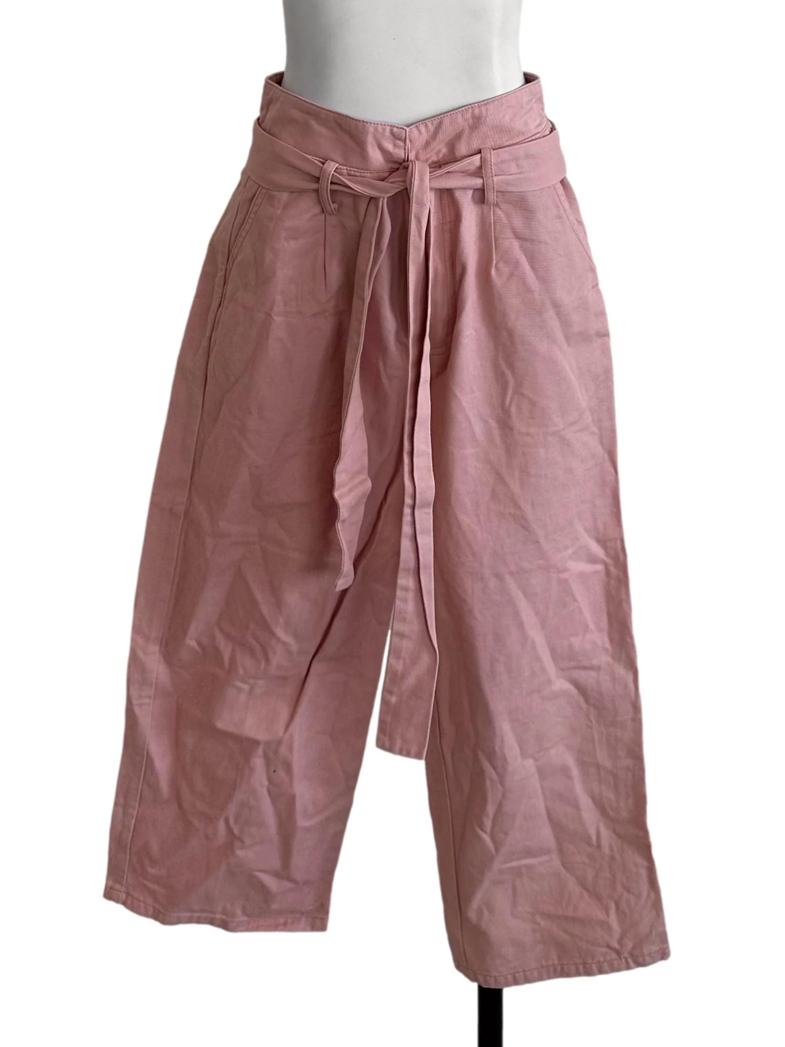 Light Pink Casual Strap Pants