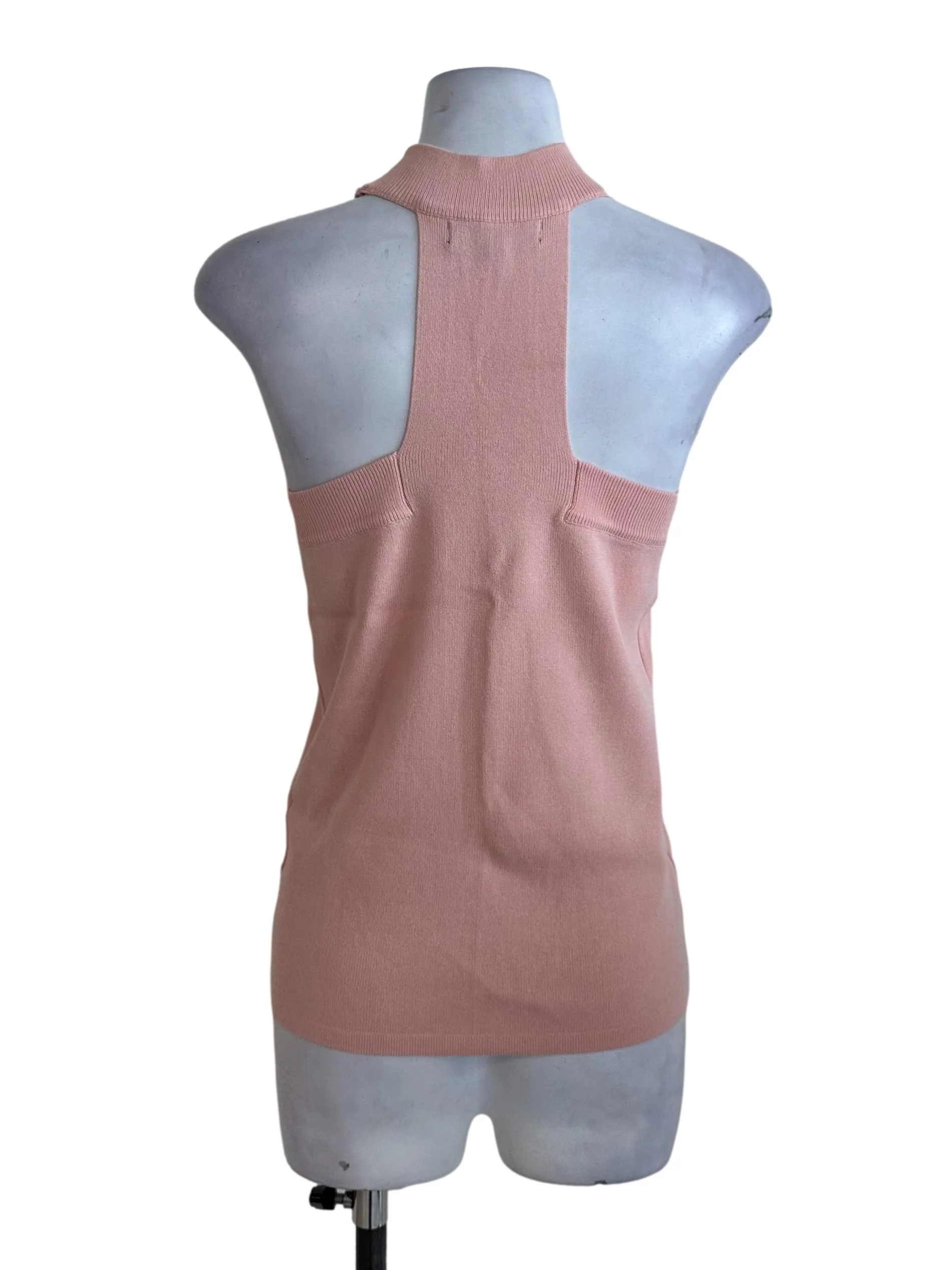 Light Pink Knit Halter Top - Image 2