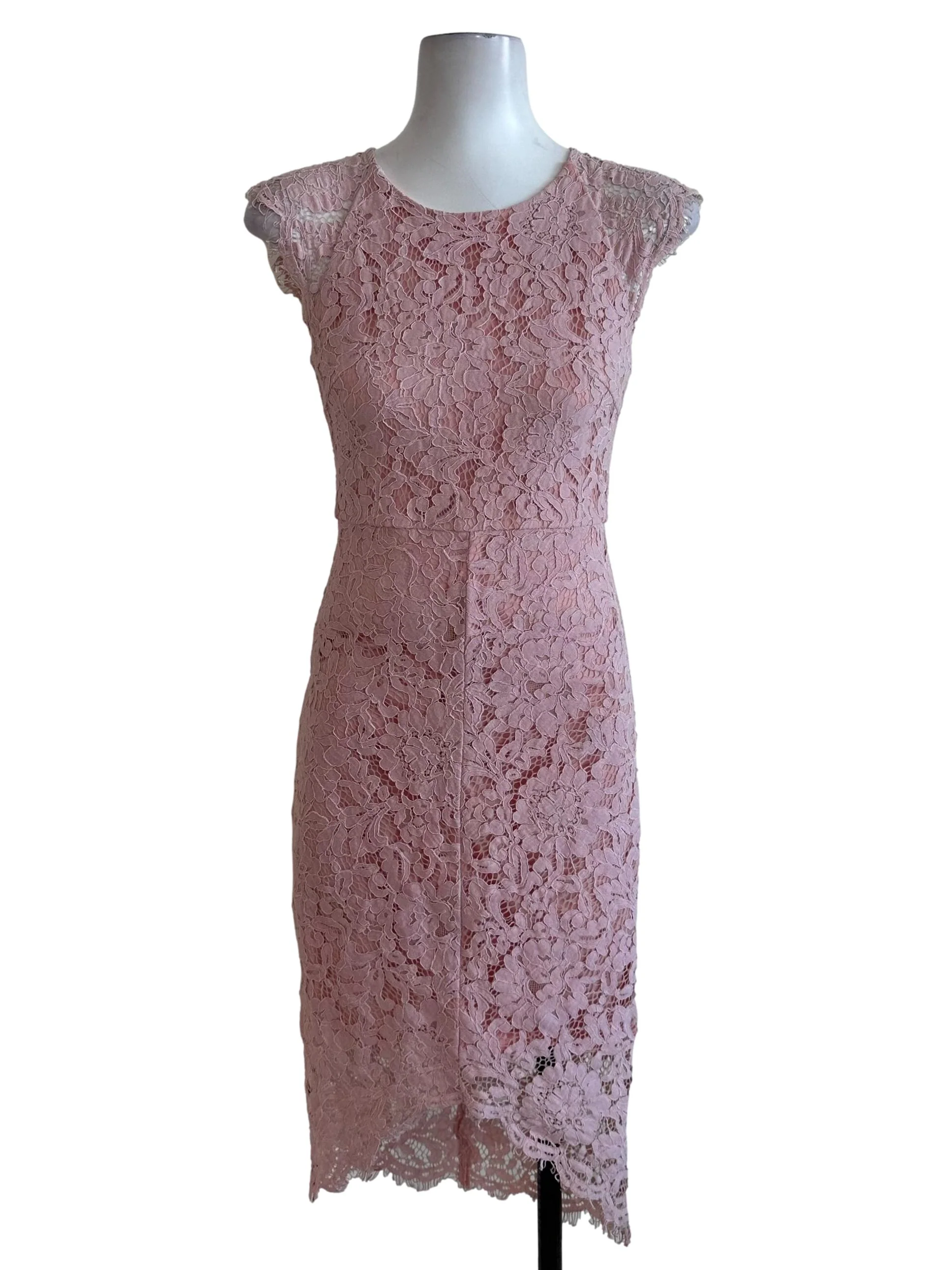 Light Pink Lace Sheath Dress