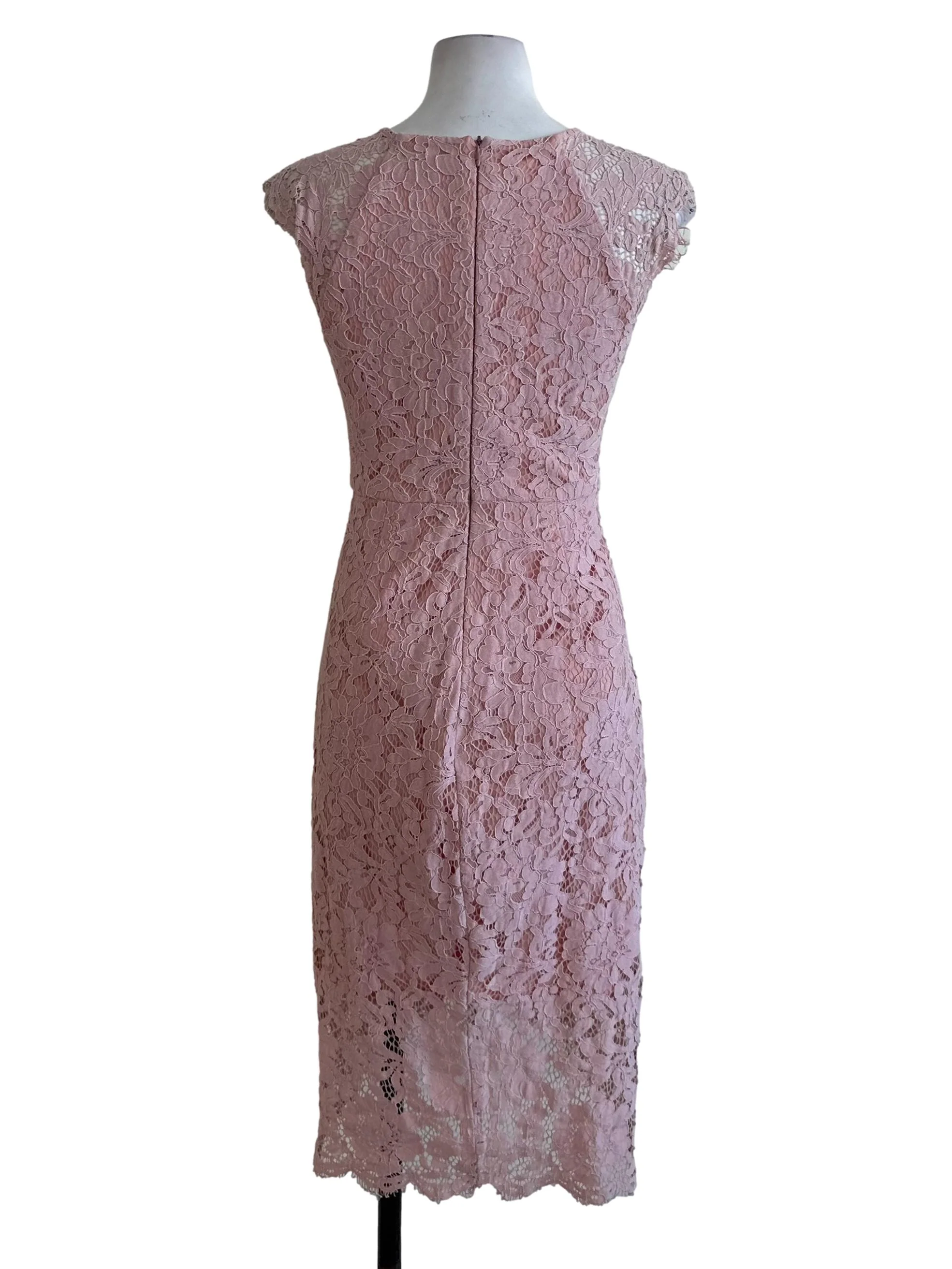Light Pink Lace Sheath Dress - Image 2
