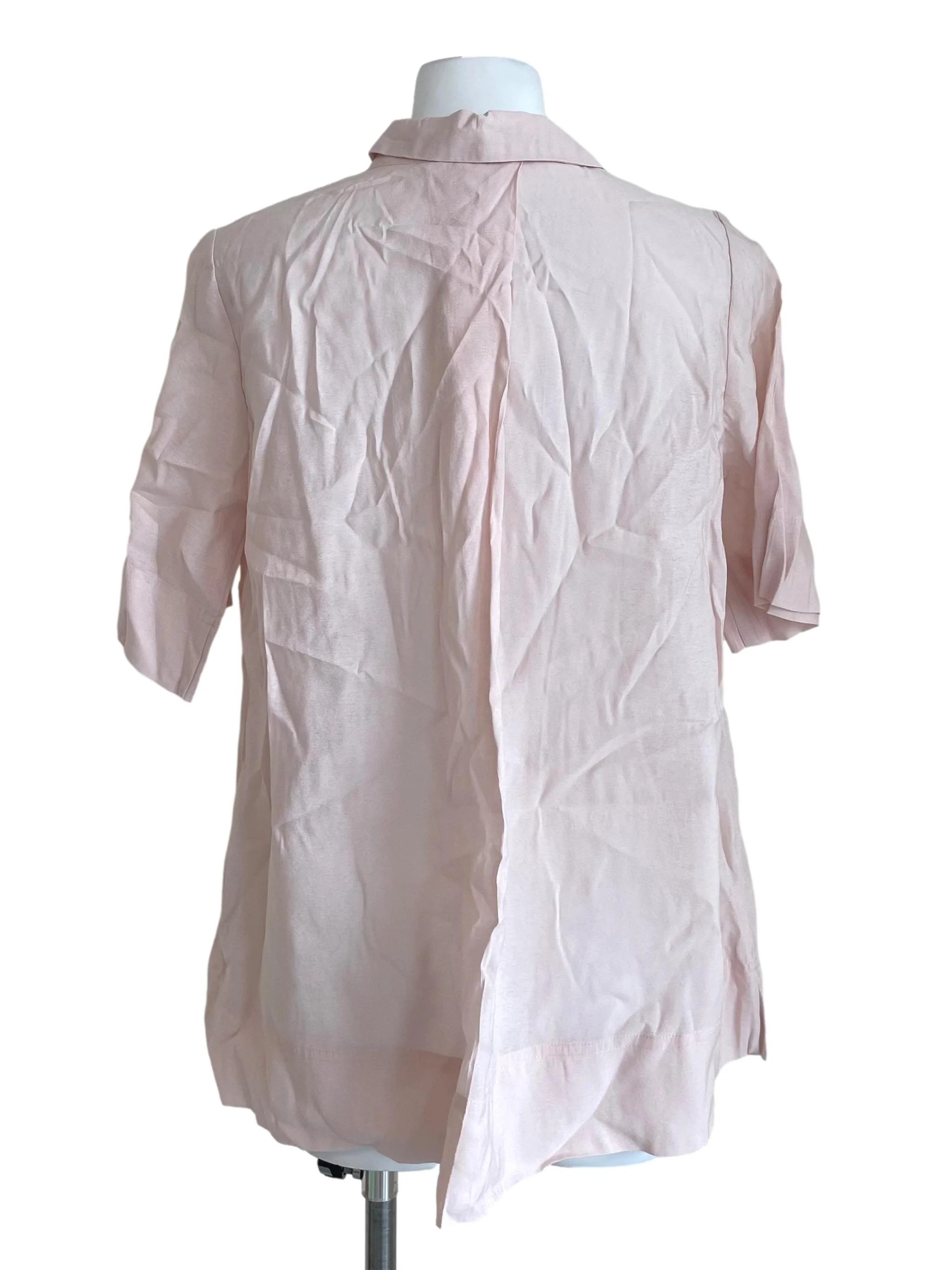 Light Pink Patch Pockets Wide Shirt - Image 2