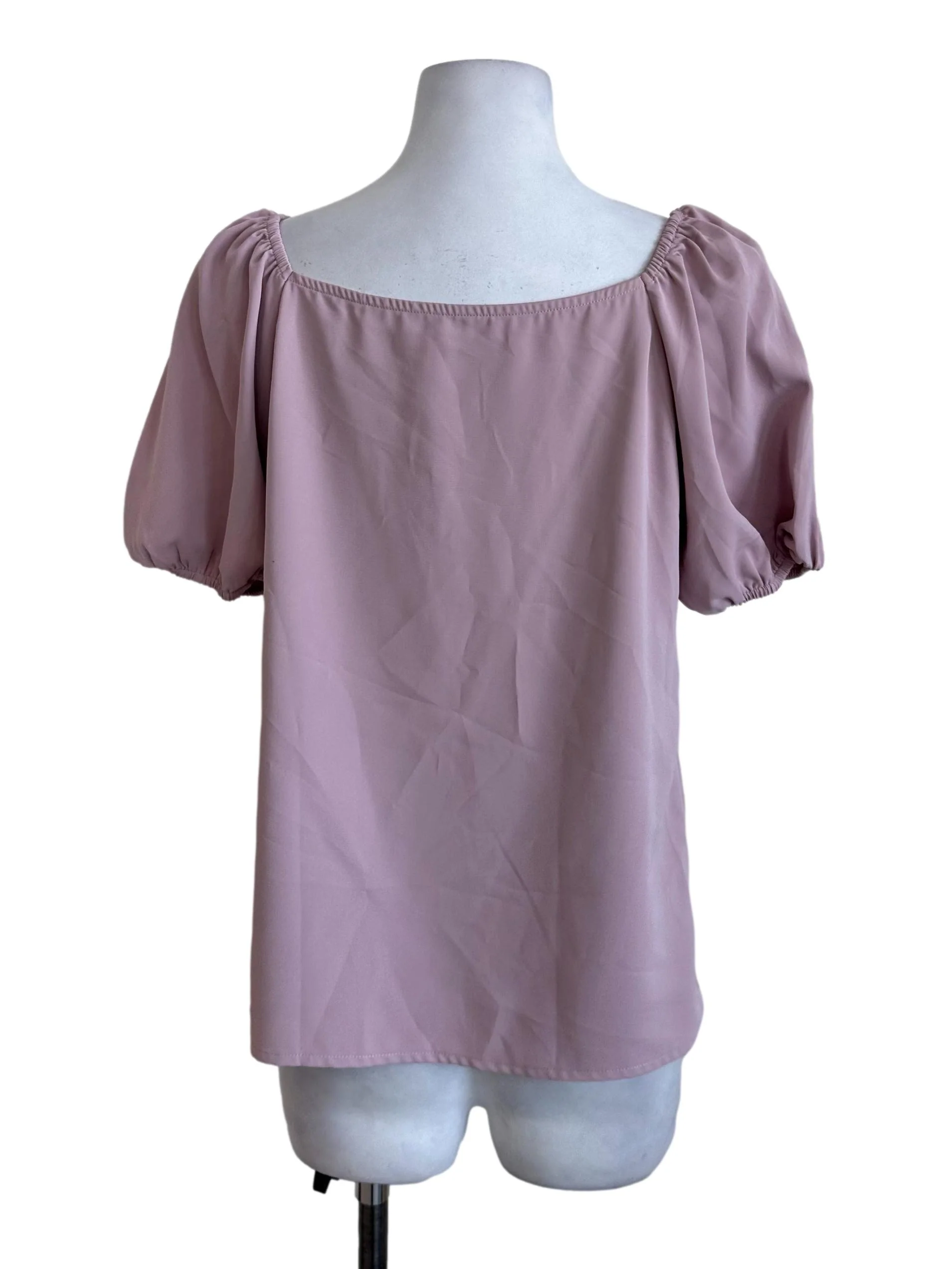 Light Purple Puffed Sleeve Knot Top - Image 2