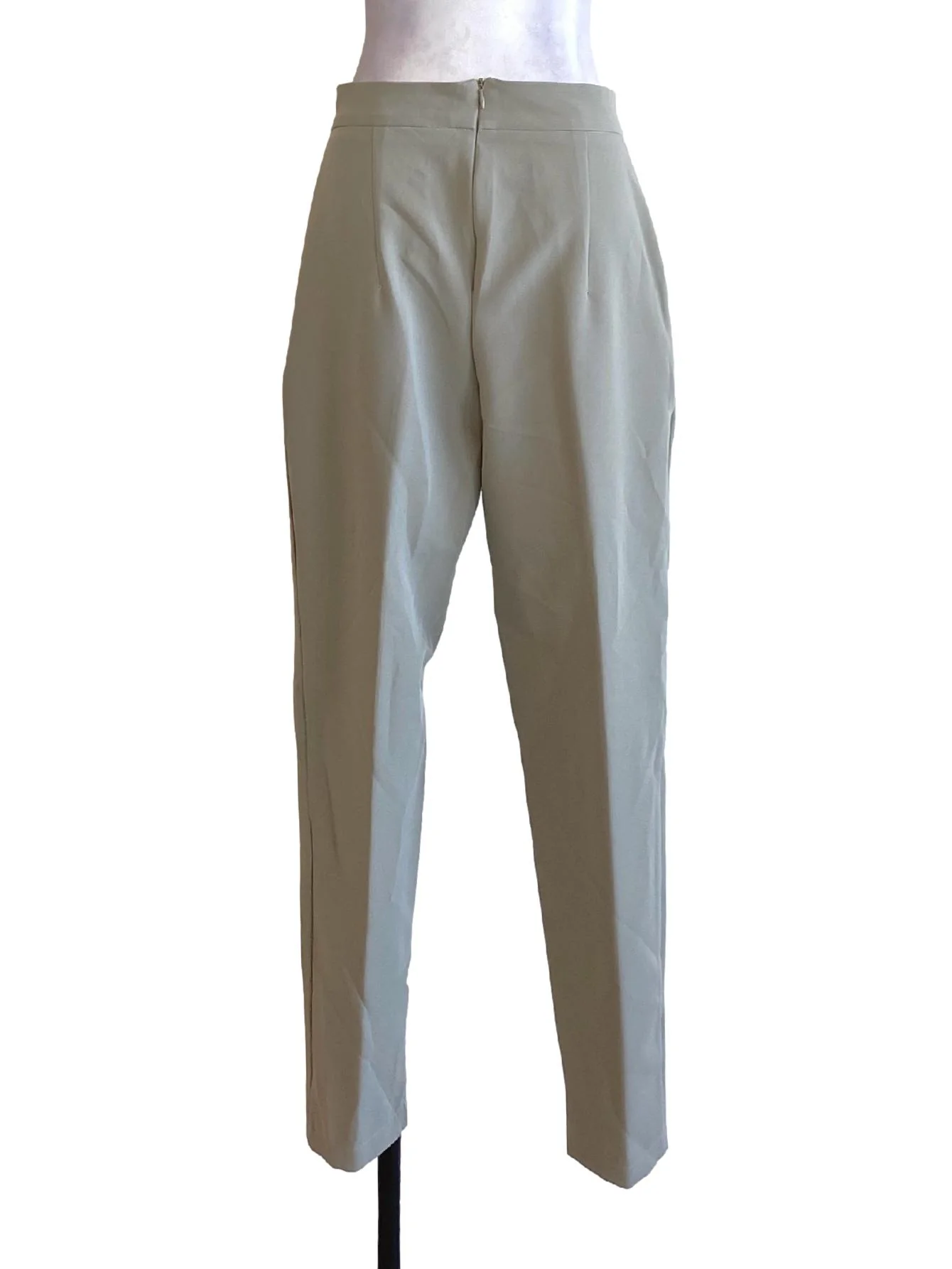 Light Sage Green Straight Formal Pants - Image 2
