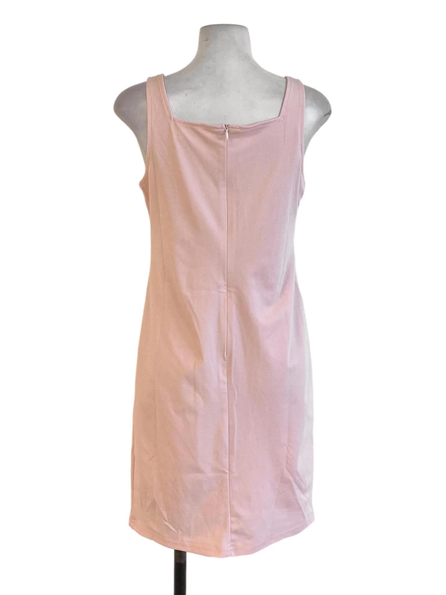 Light Salmon Pink Square Neck Slip Dress - Image 2