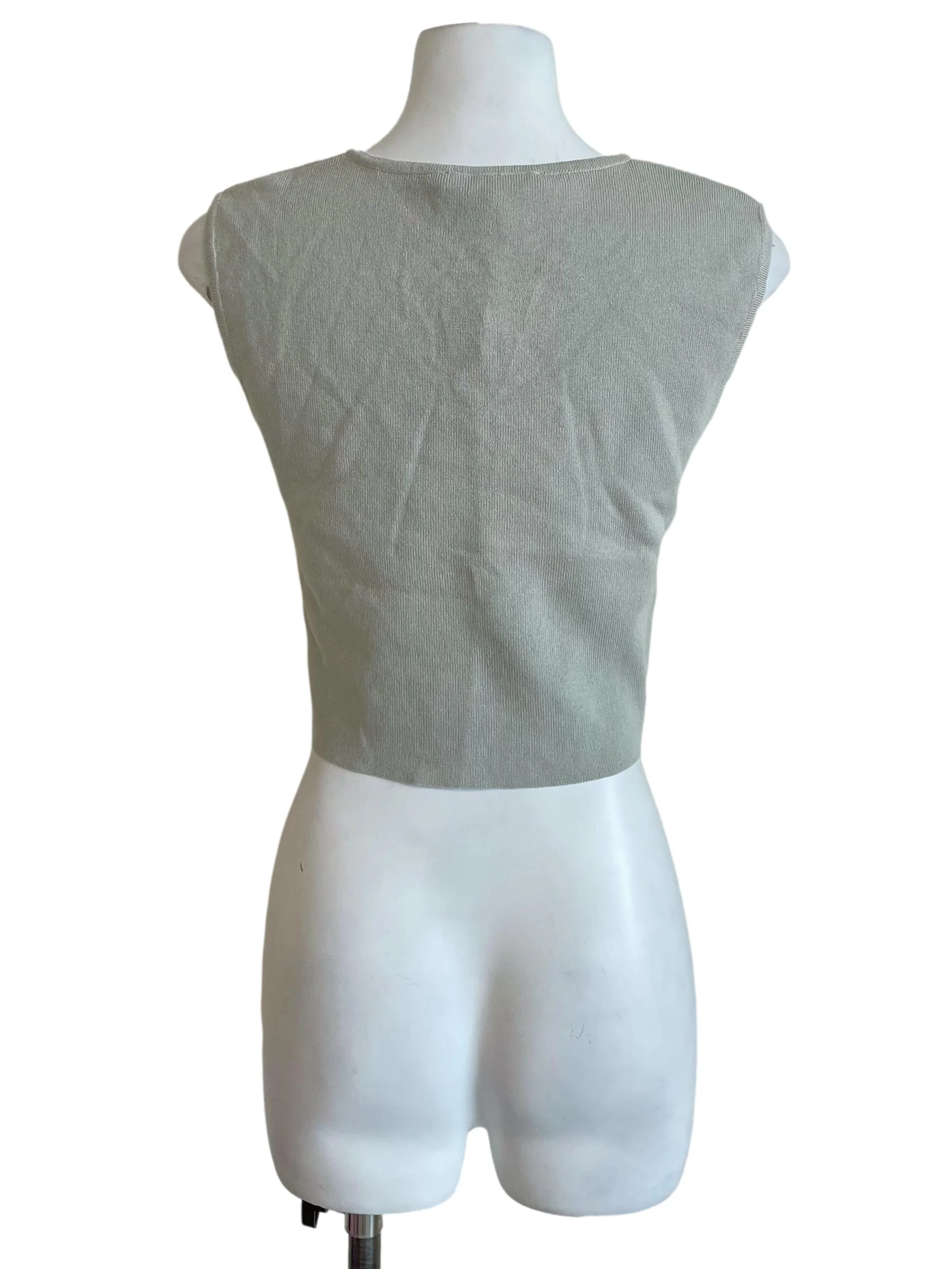 Light Sand Dollar Knit Crop Top - Image 2