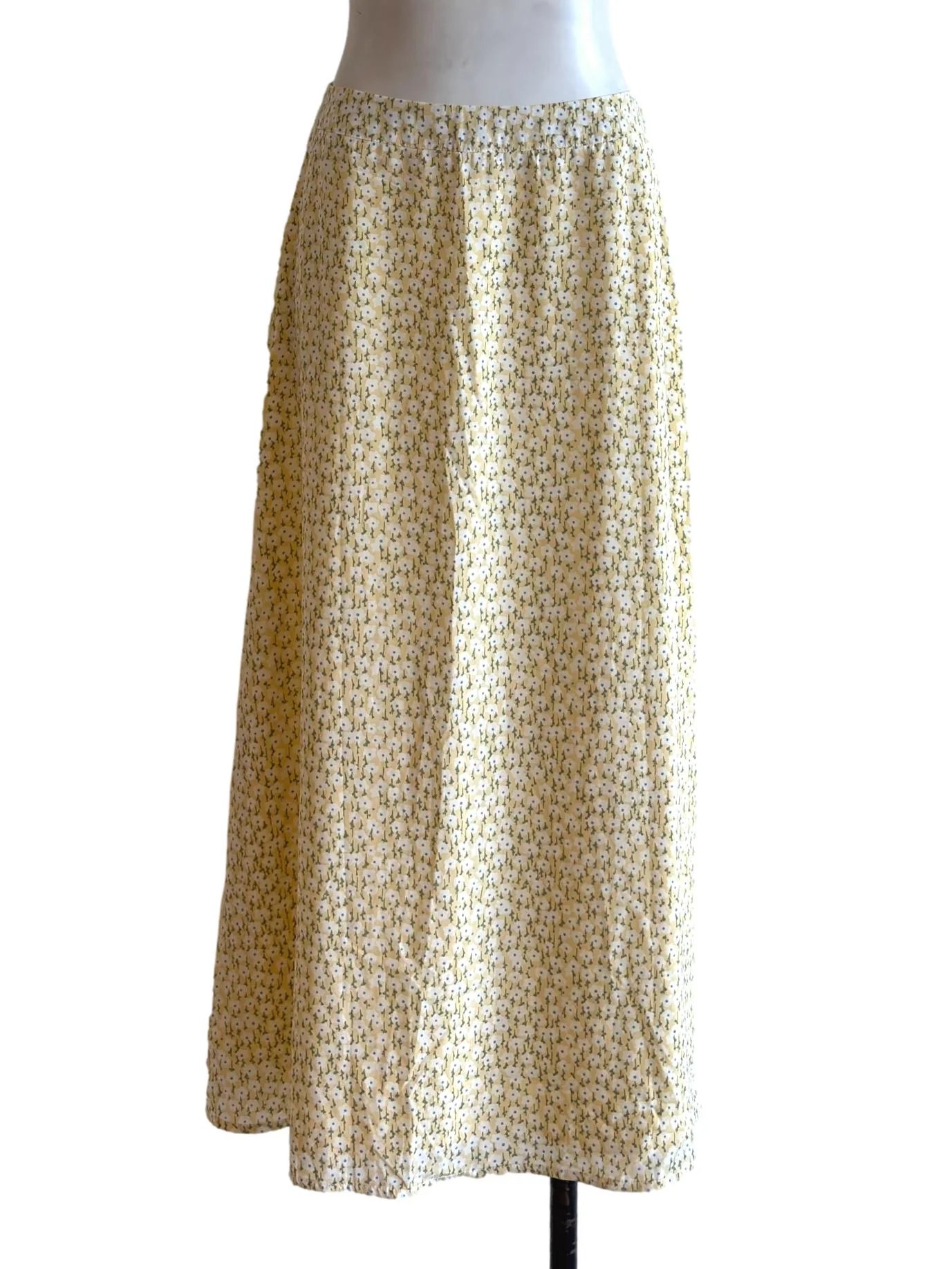 Light Yellow Floral Maxi Skirt TTR