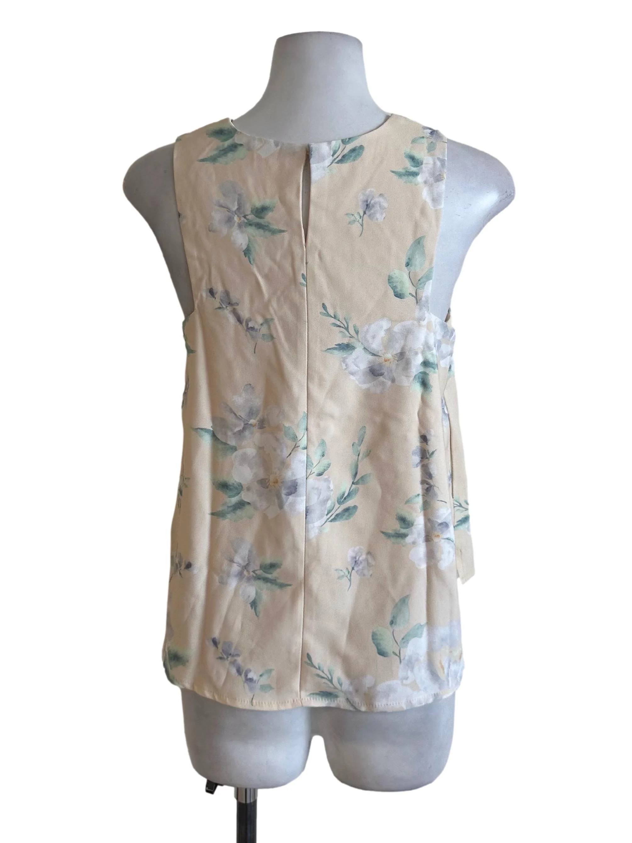 Light Yellow Floral Slit Top - Image 2
