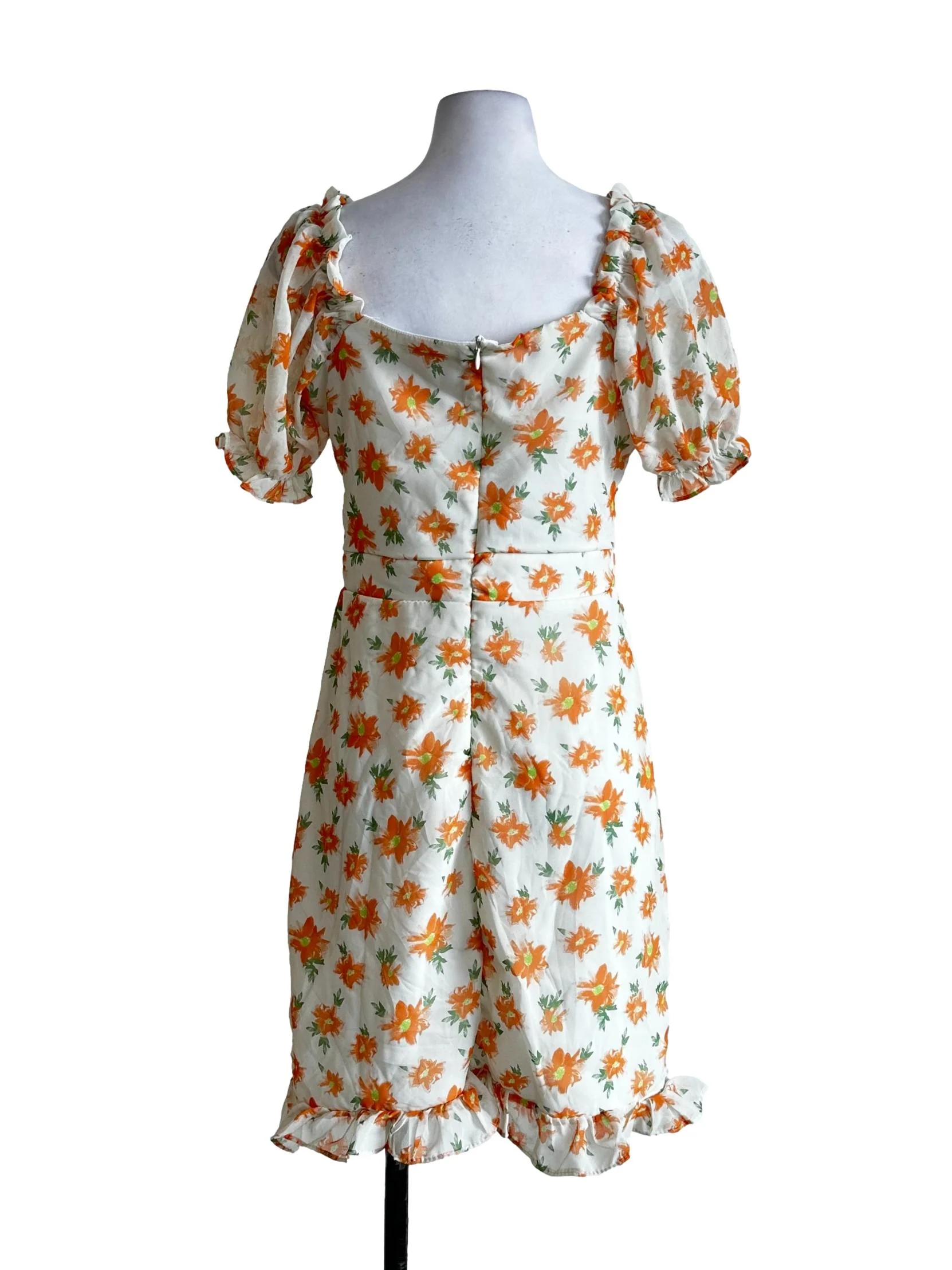 Light Yellow Flowers Pattern Dress - Image 2