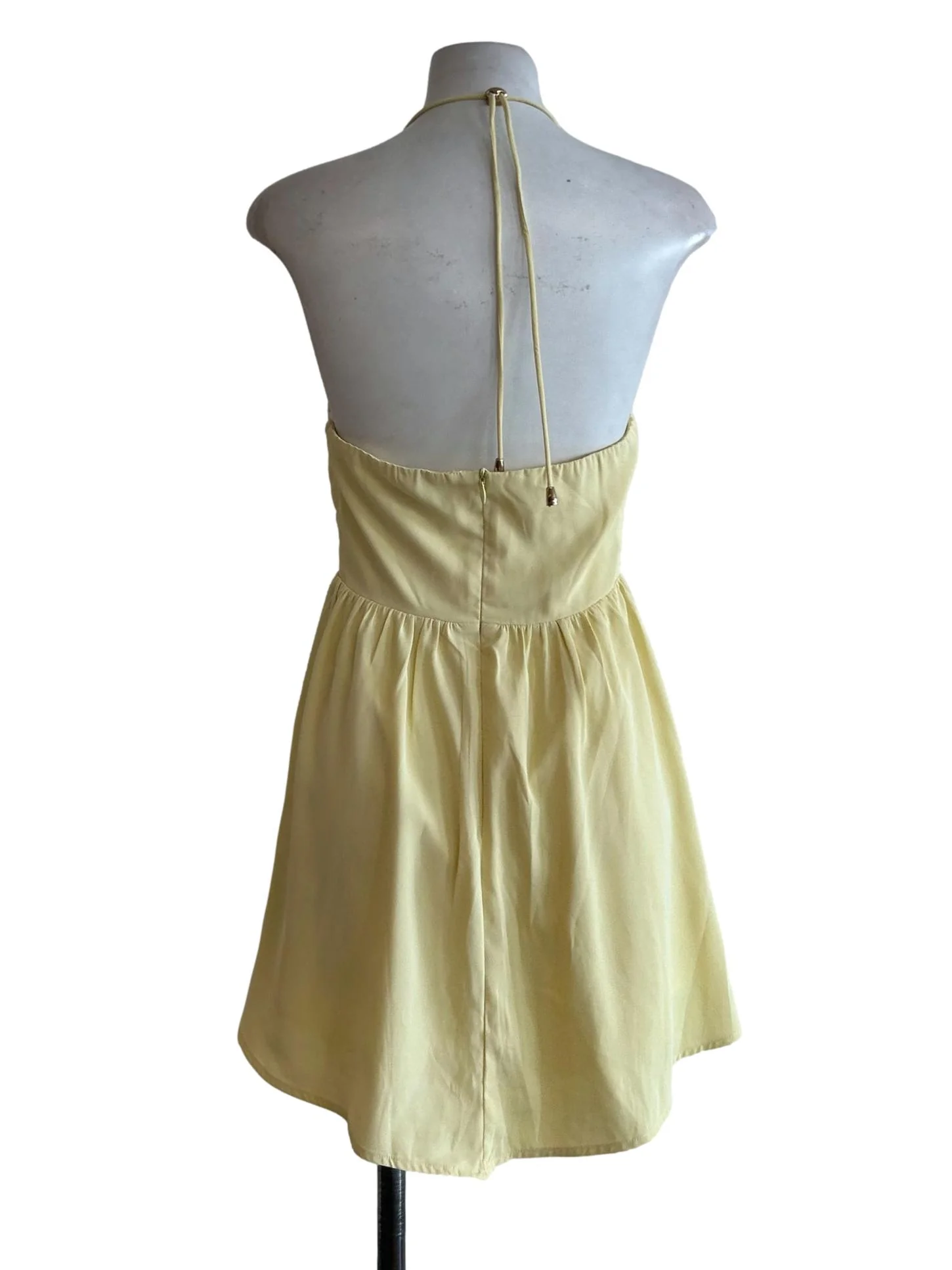 Light Yellow Mini Dress - Image 2