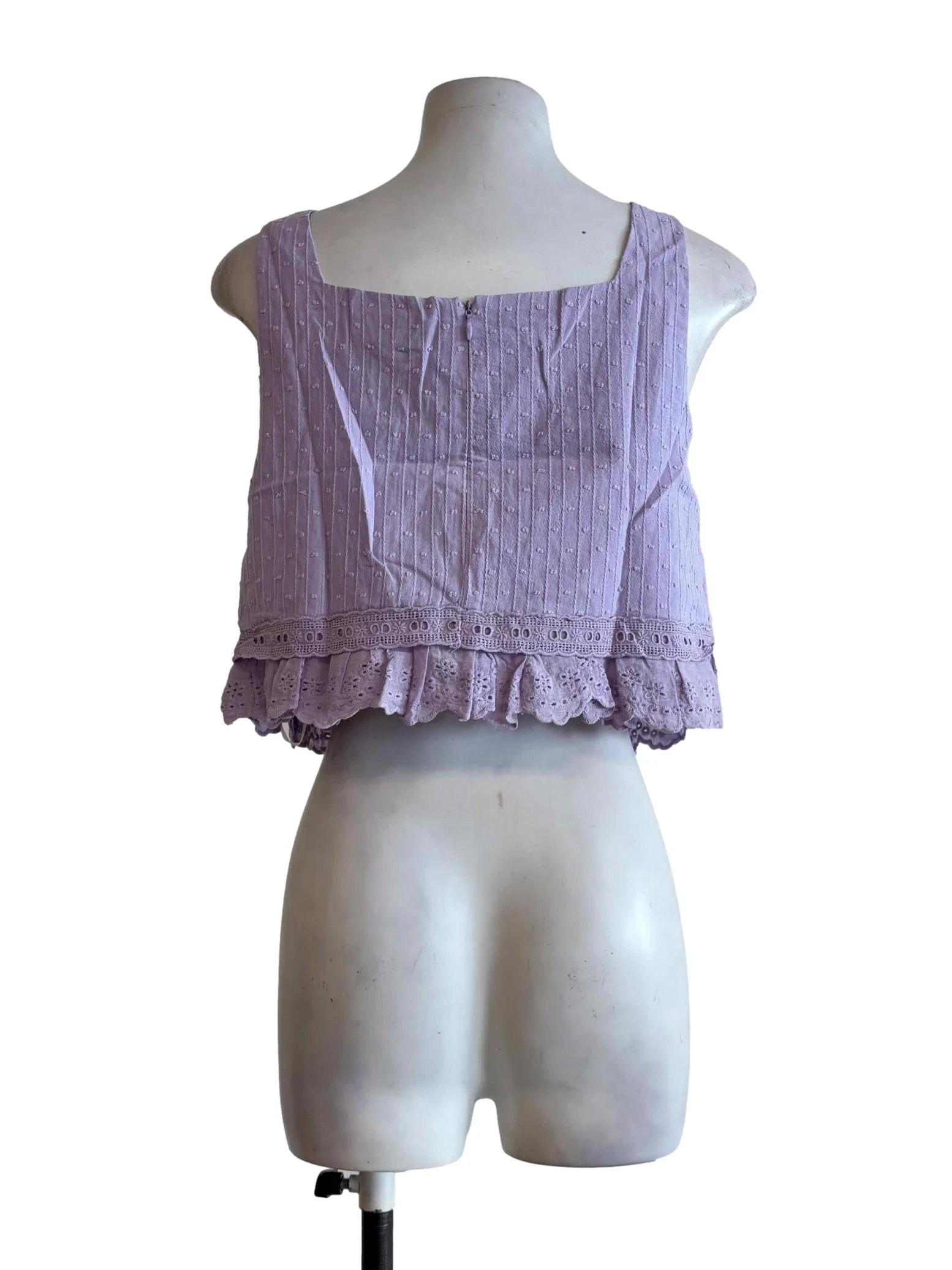 Lilac Cotton Camisole Top - Image 2