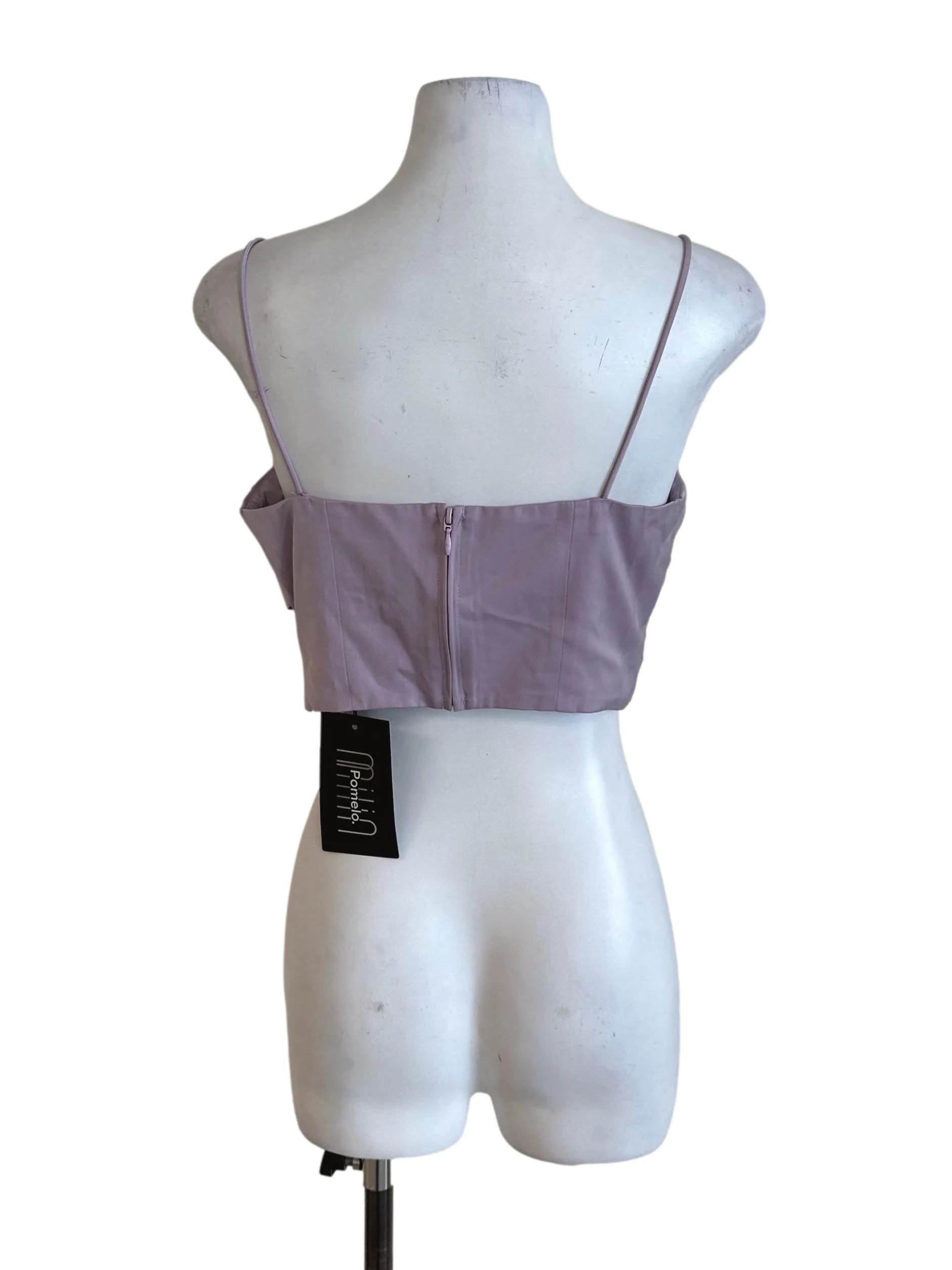 Lilac Purple Knot V Neck Top - Image 2