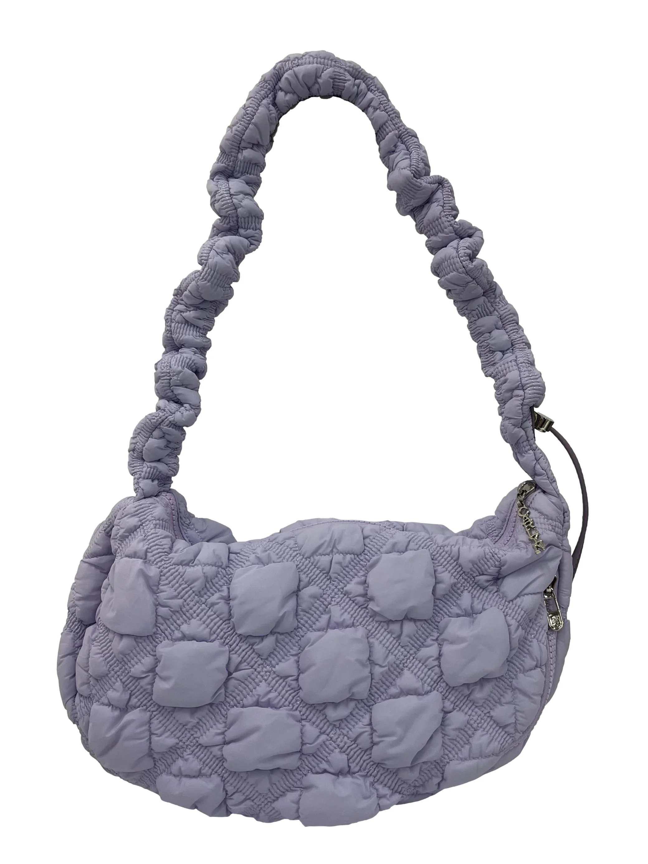 Lilac Quilted Crossbody Bag
