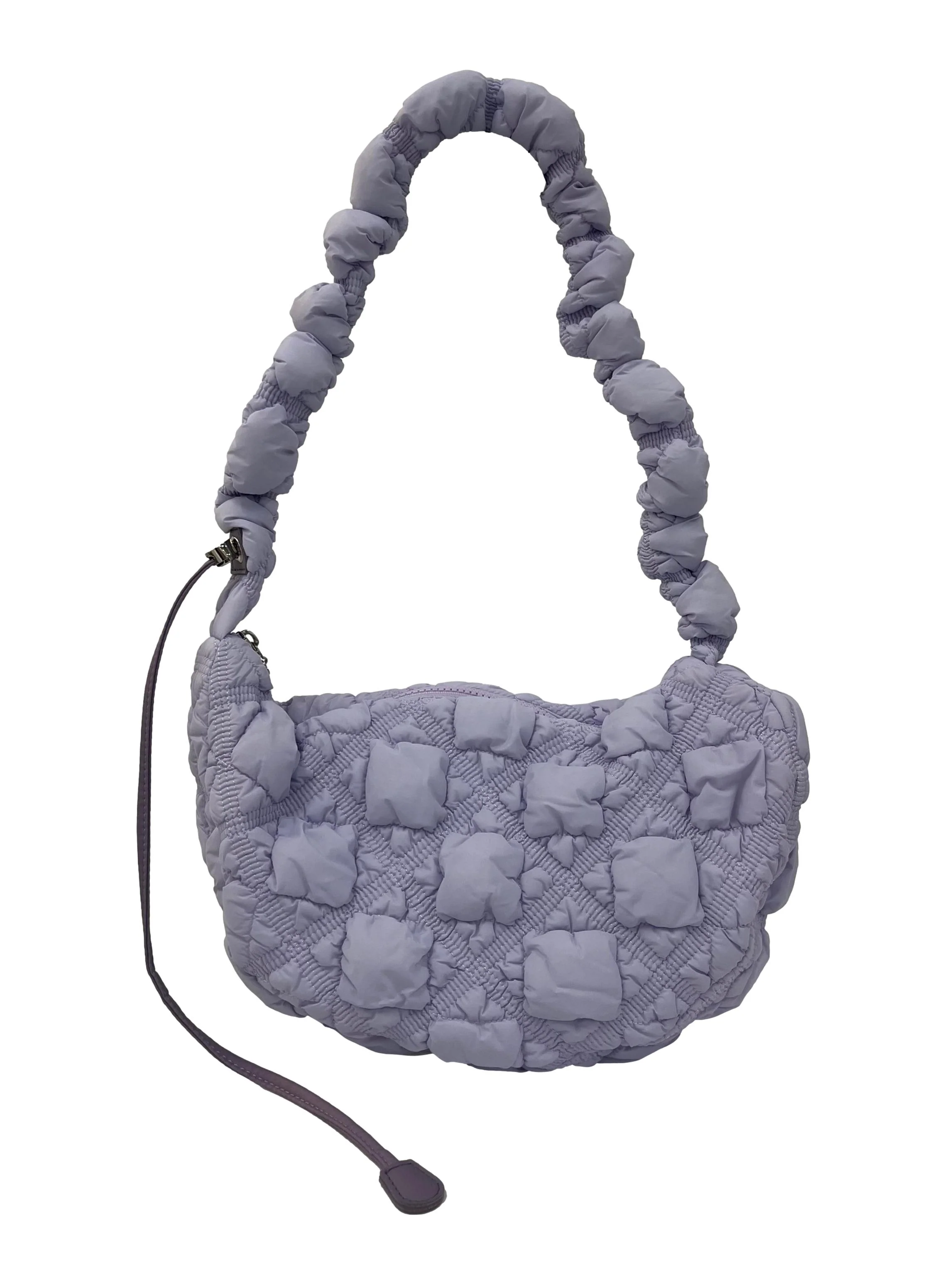 Lilac Quilted Crossbody Bag - Image 2