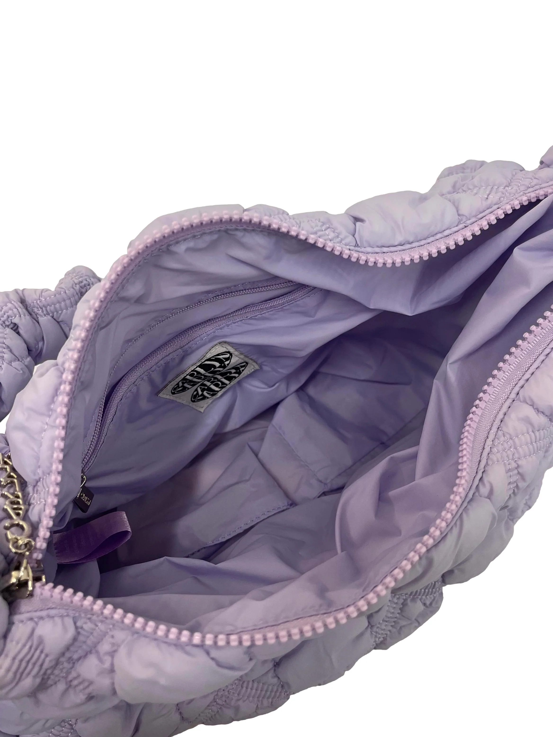 Lilac Quilted Crossbody Bag - Image 5