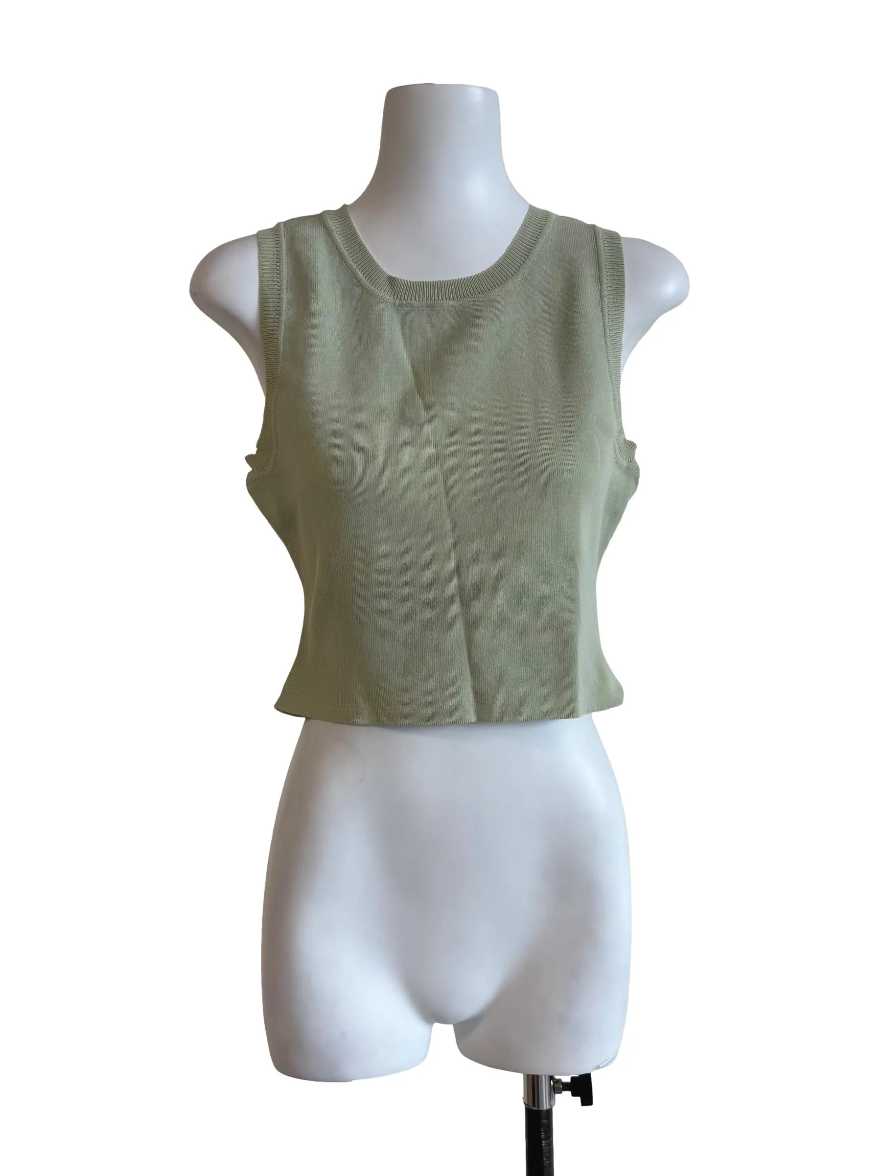 Lime Green Fitted Knit Top