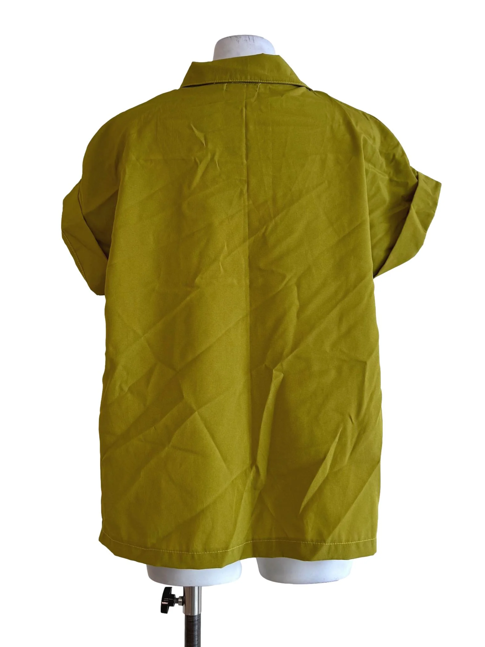 Lime Green Silver Buttons Top - Image 2