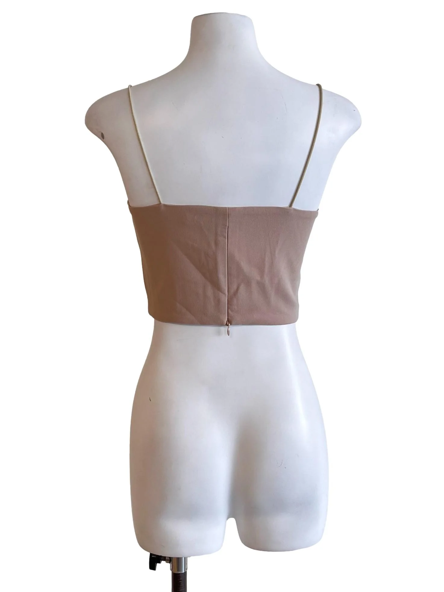 Linen Beige Cropped Tube Top - Image 2