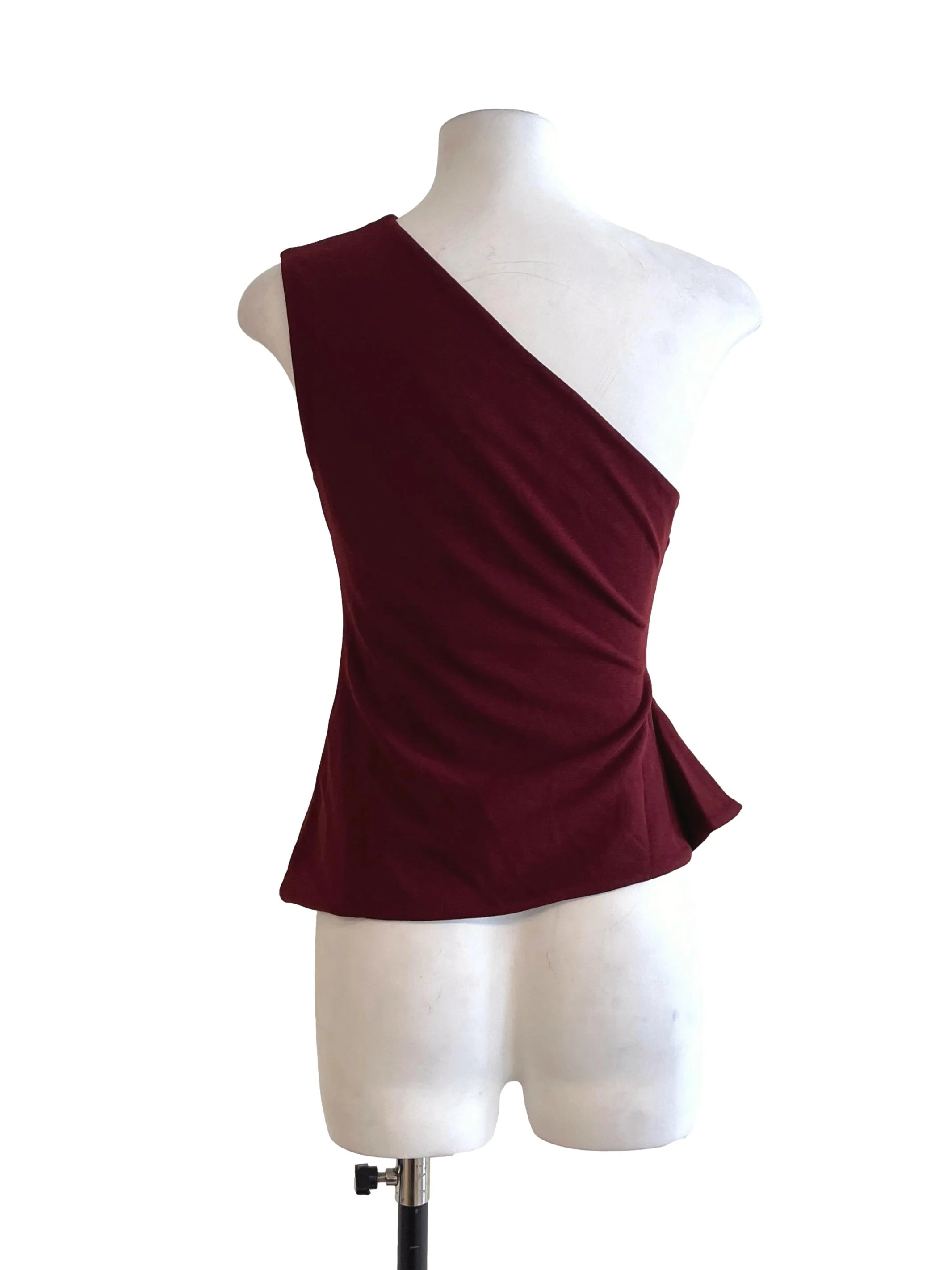 Lipstick Red One Shoulder Top - Image 2