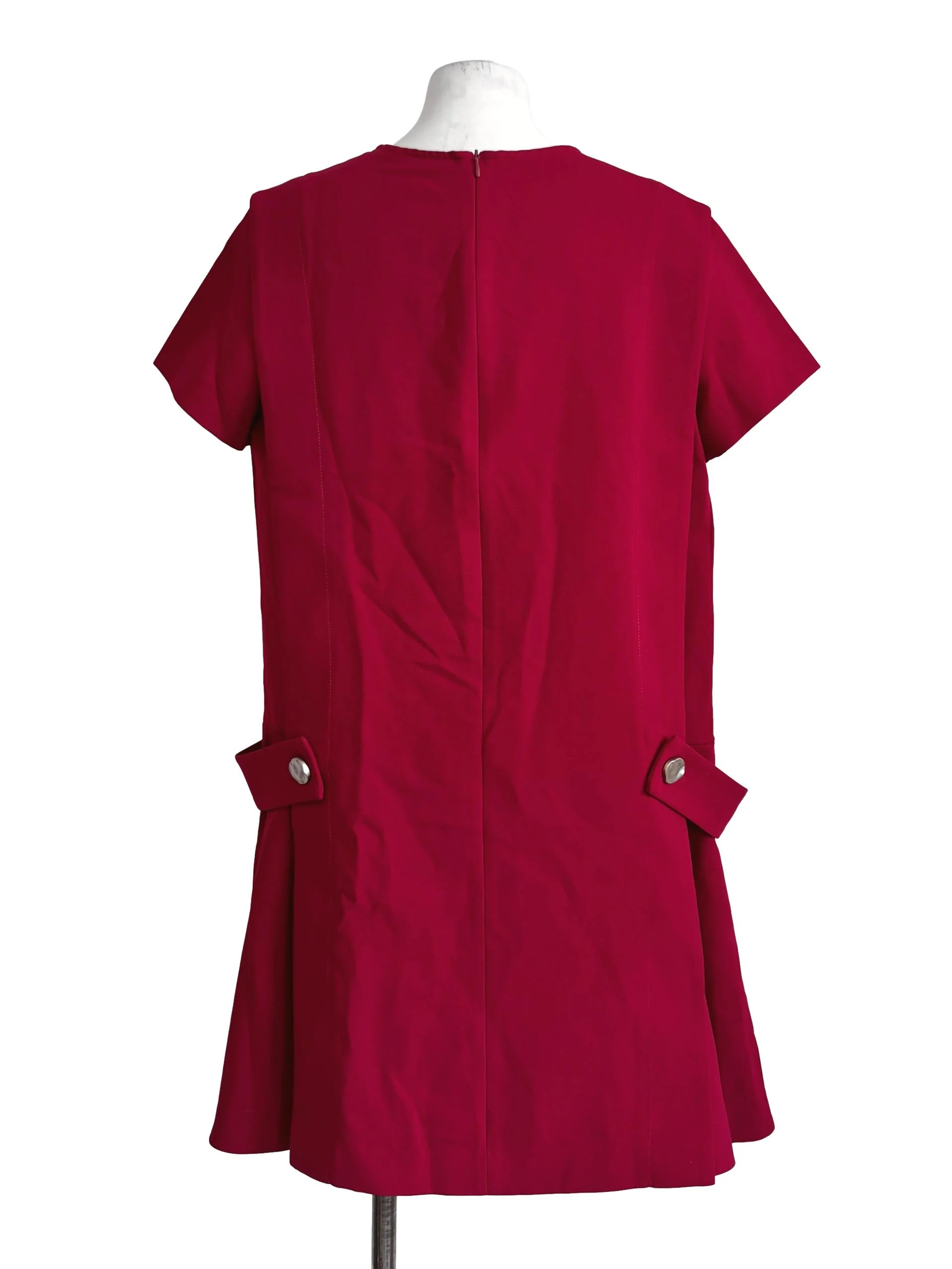Lipstick Red Round Neck Dress - Image 2