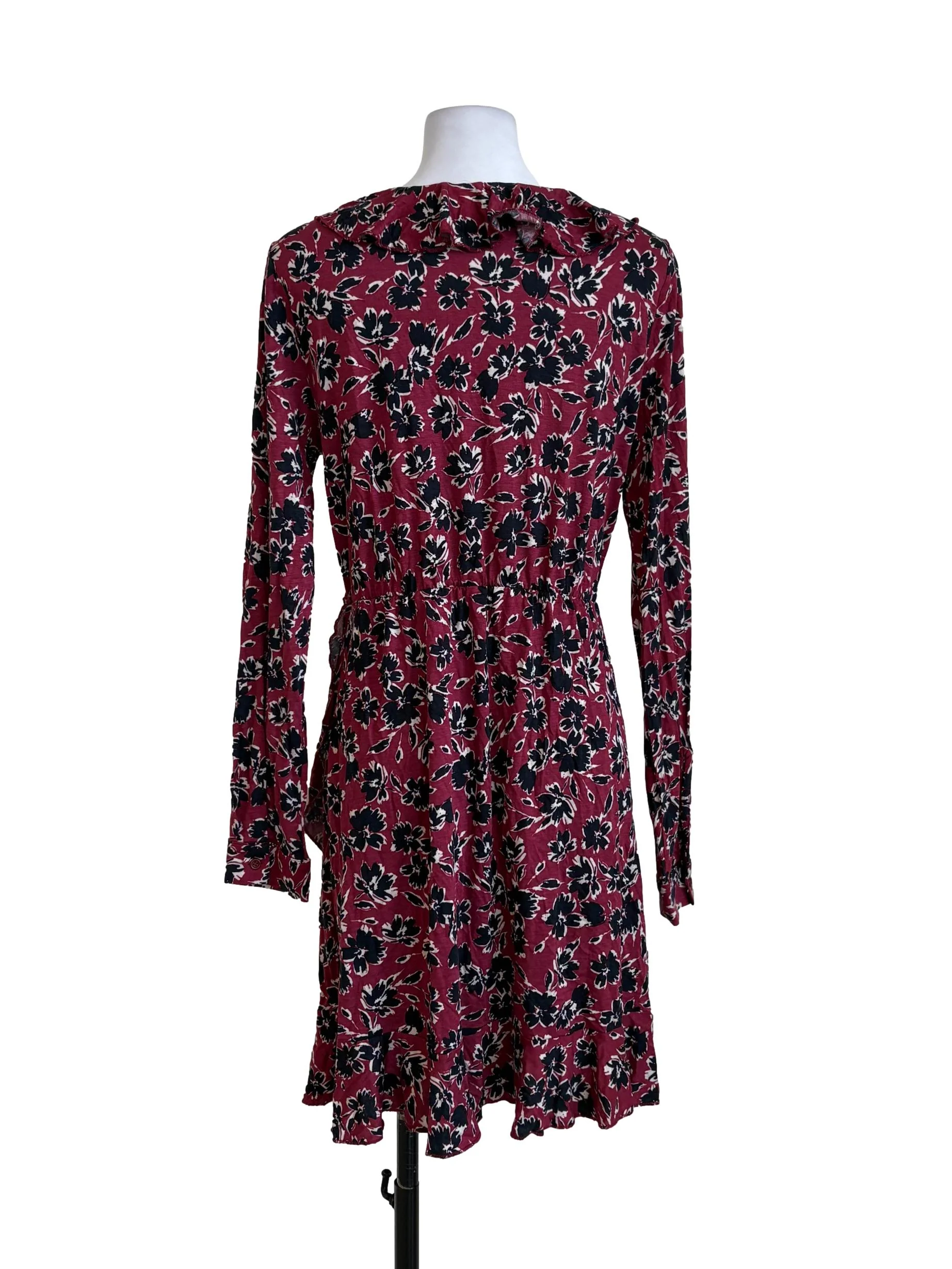 Magenta Purple Floral Ruffle Sundress - Image 2
