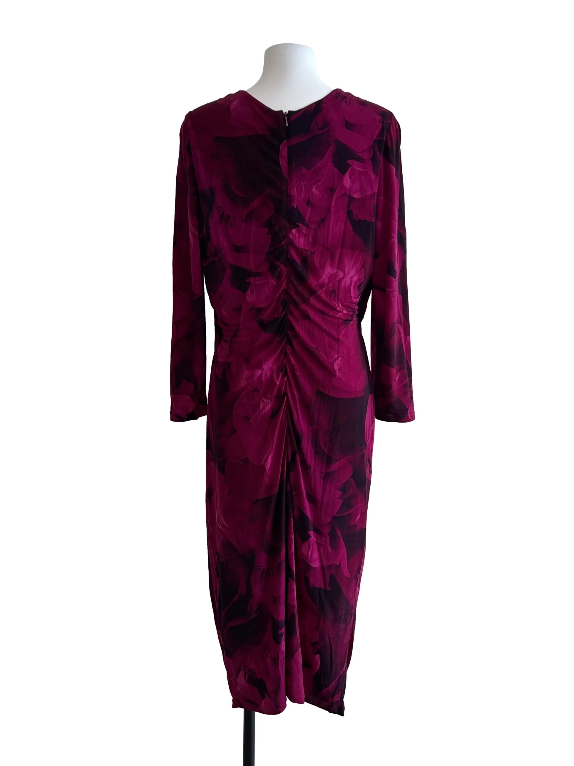 Magenta Lainey Floral Wrap Dress - Image 2