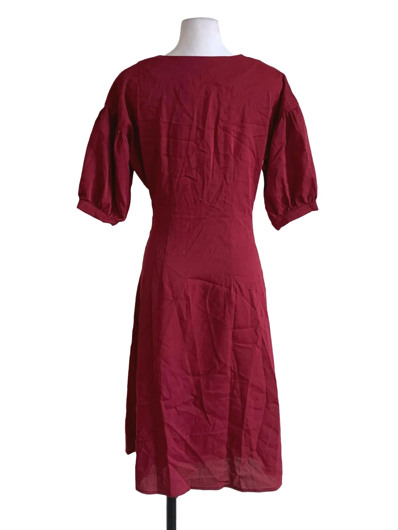 Magenta V-Neckline Empire Dress - Image 2