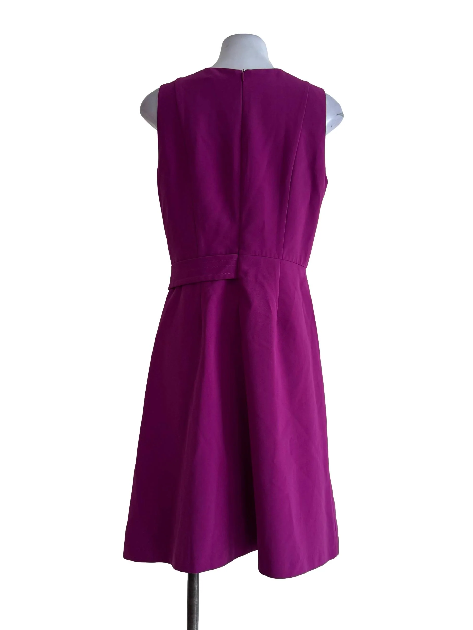 Magenta With Belt Empire Dress - Image 2