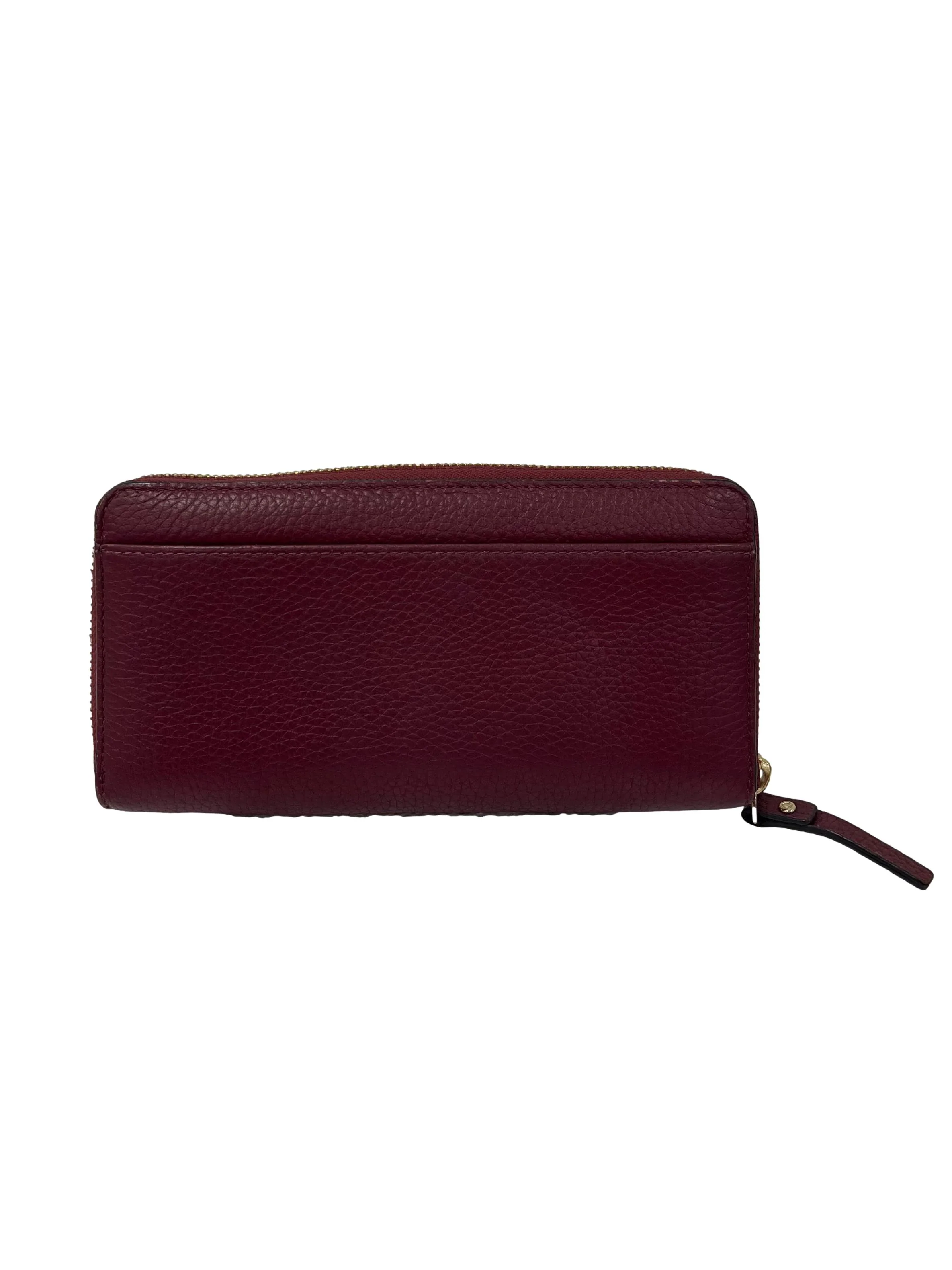 Maroon Long Zip Wallet - Image 2
