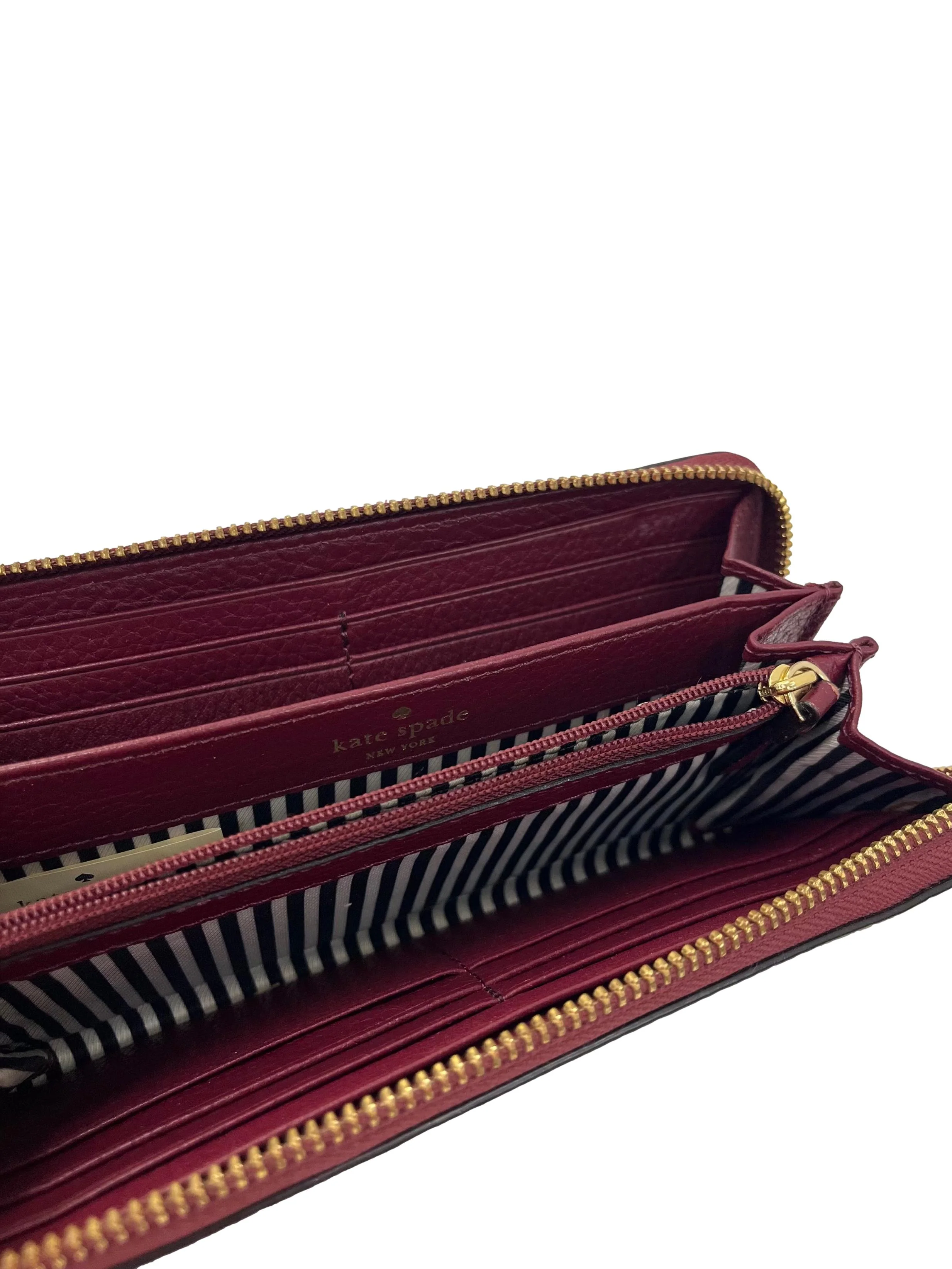 Maroon Long Zip Wallet - Image 6