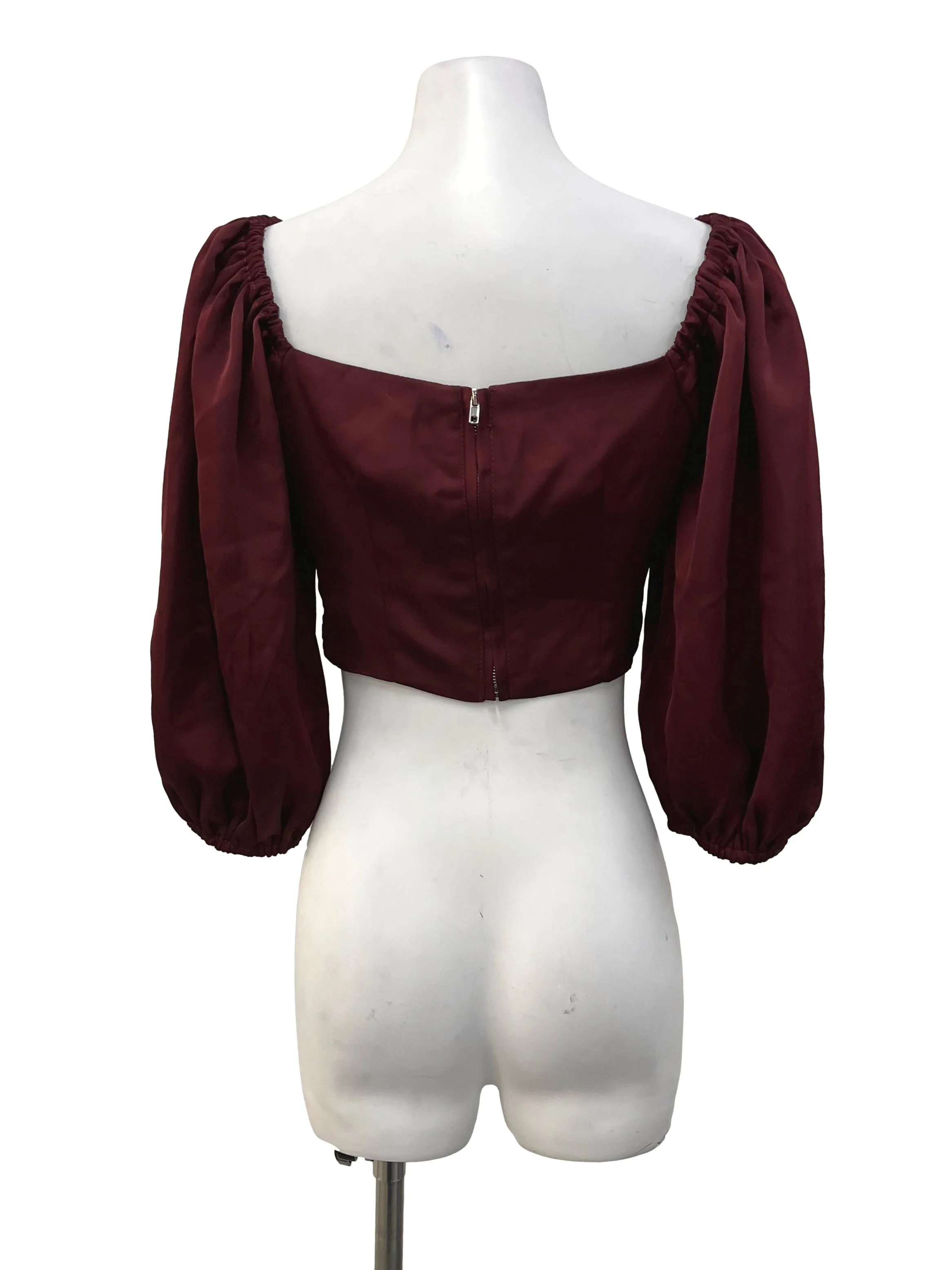 Maroon Pleated Top - Image 2
