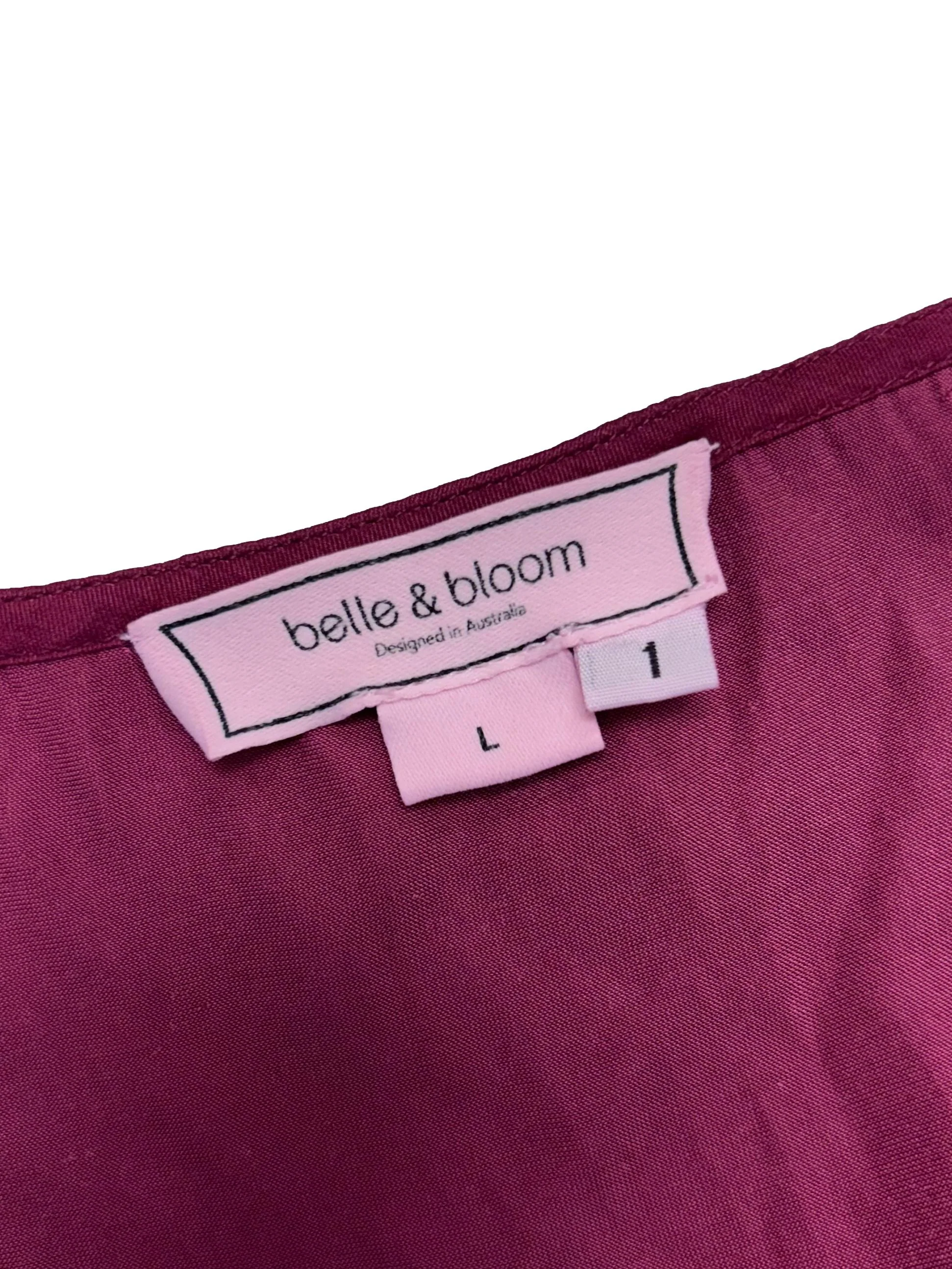 Maroon Red Satin Maxi Dress - Image 3