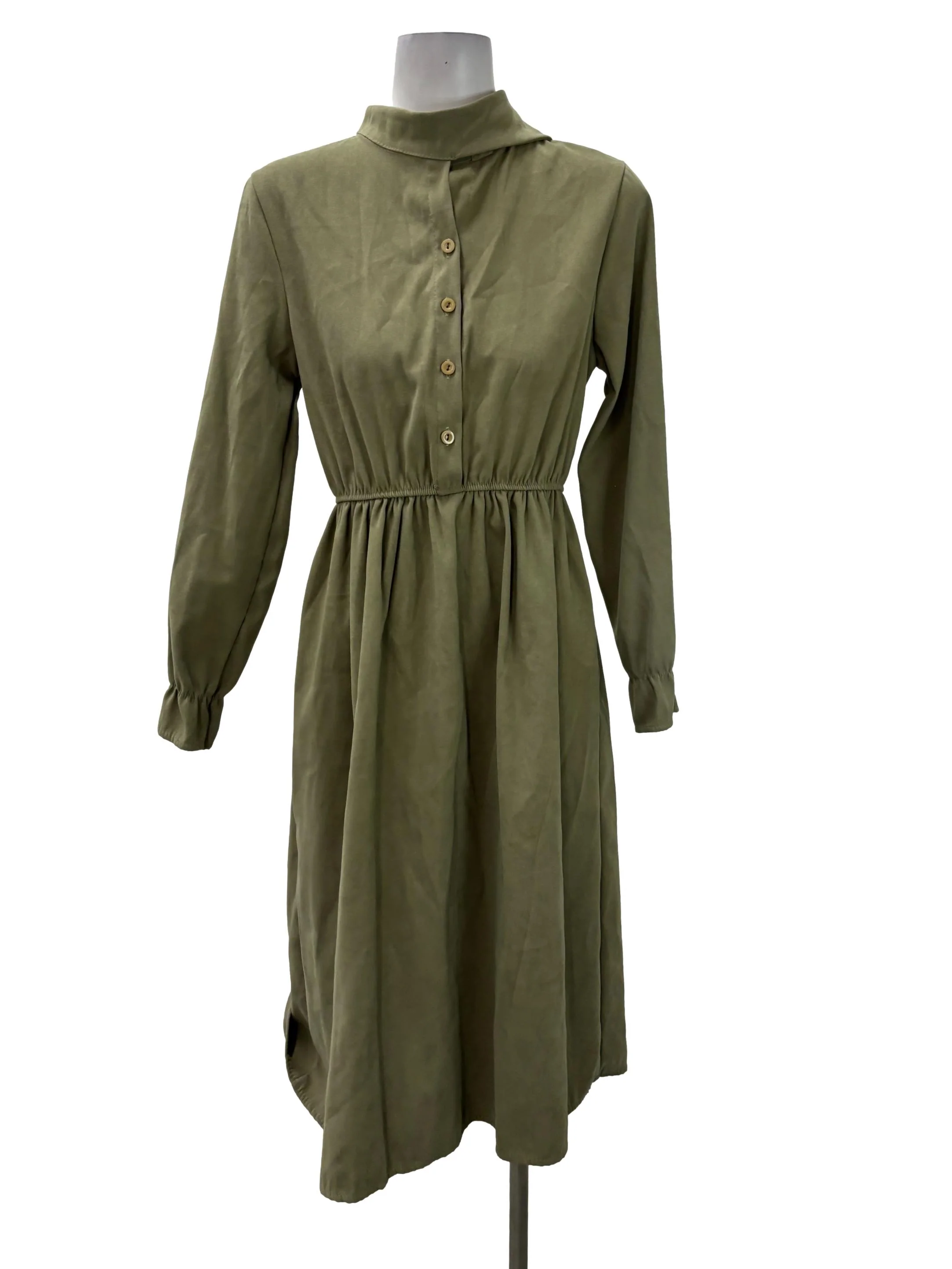 Matcha Green Button Down Midi Dress