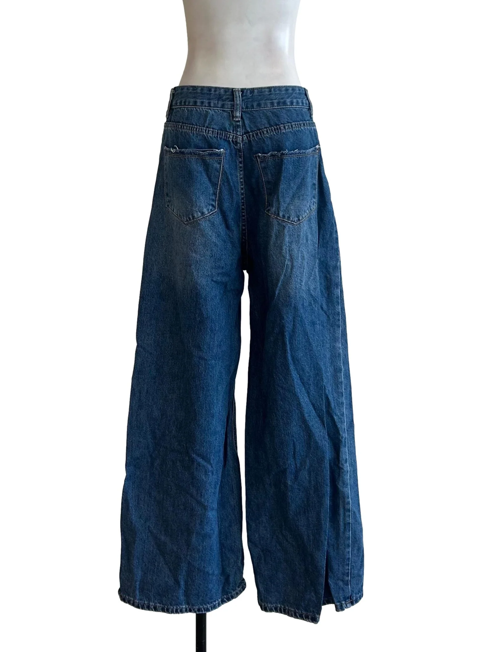 Medium Blue Wide-Leg Jeans - Image 2