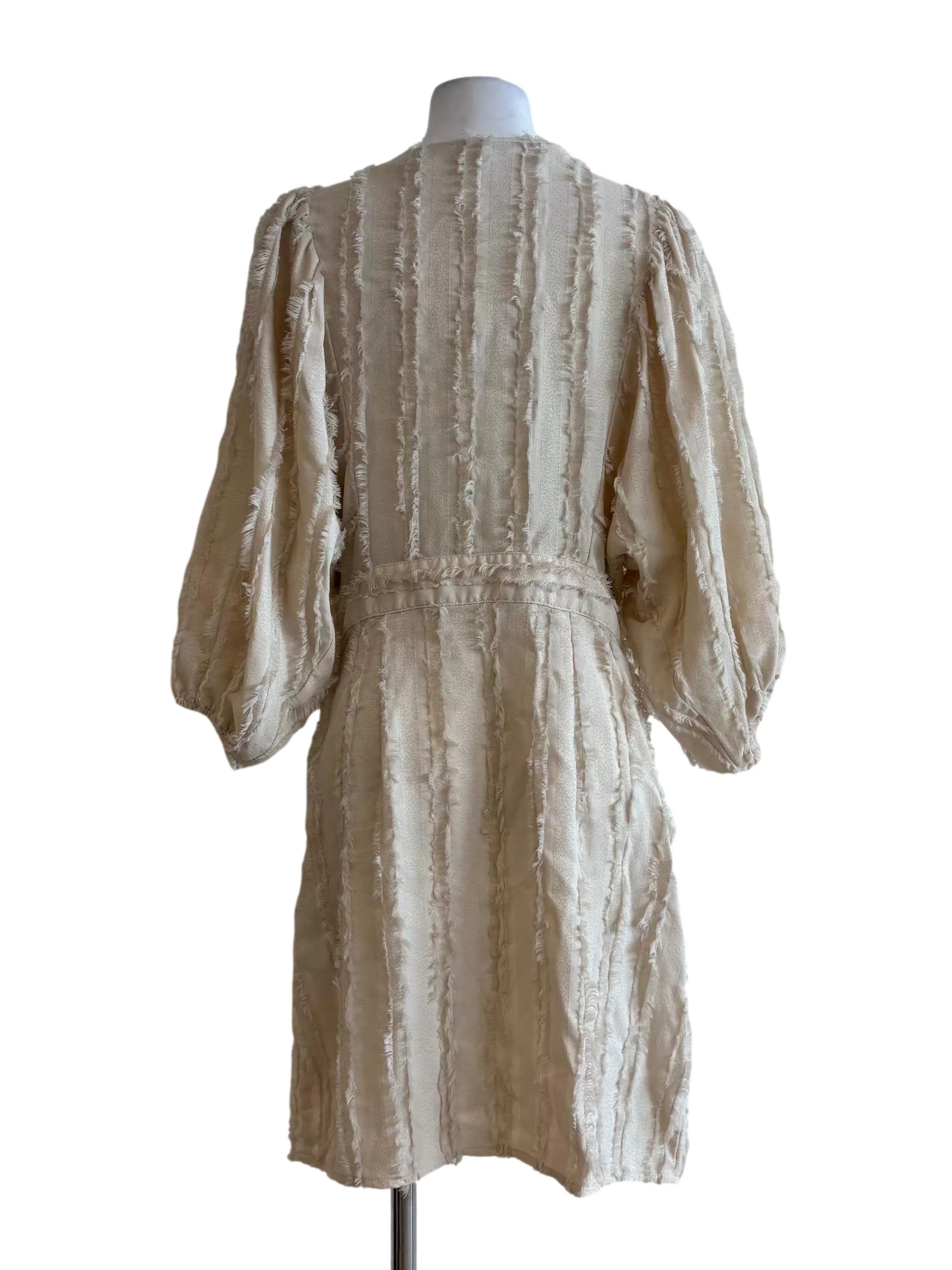 Merino Fuzzy Textured Wrap Dress - Image 2