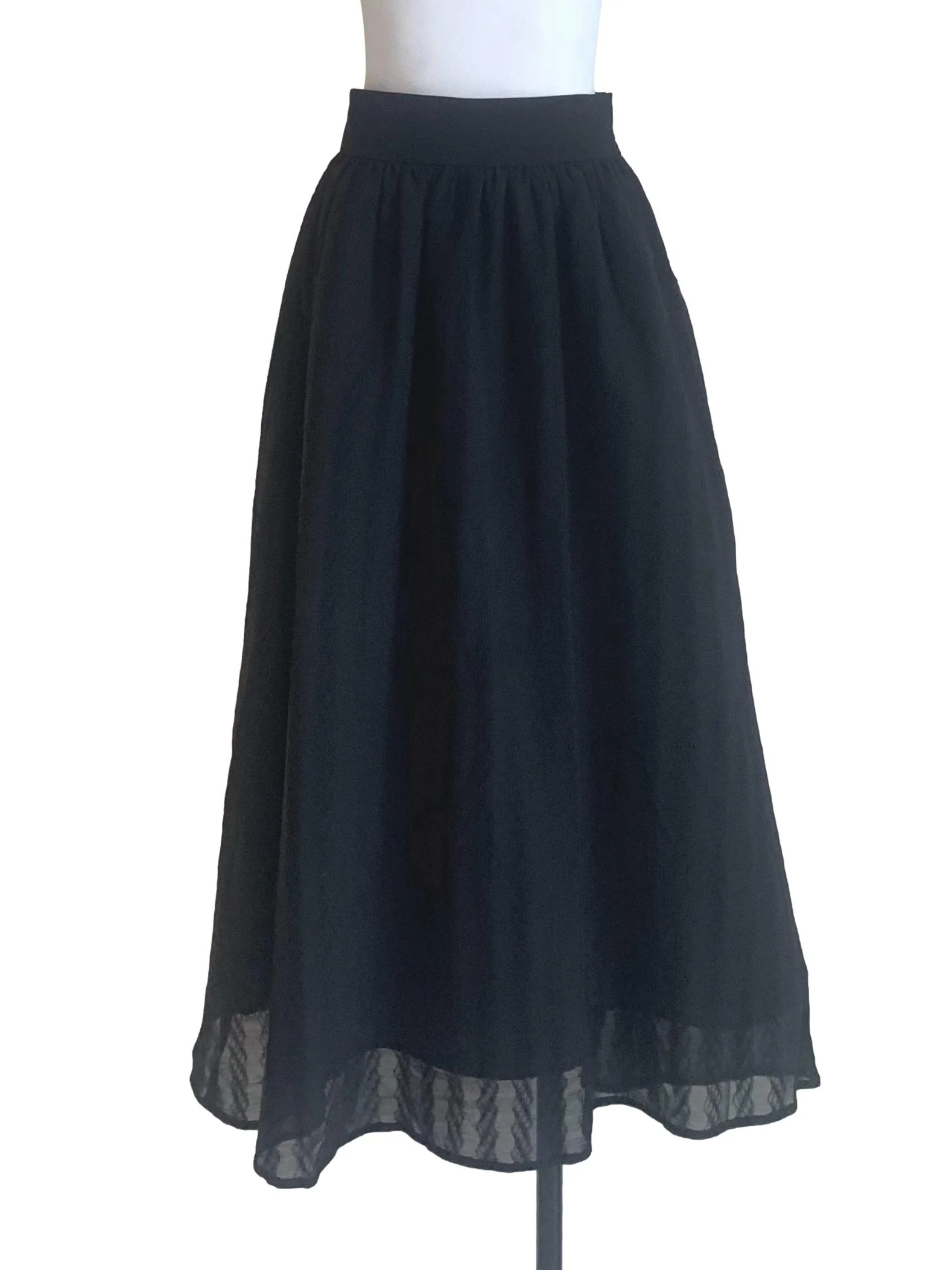 Midnight Black A-Line Skirt LB