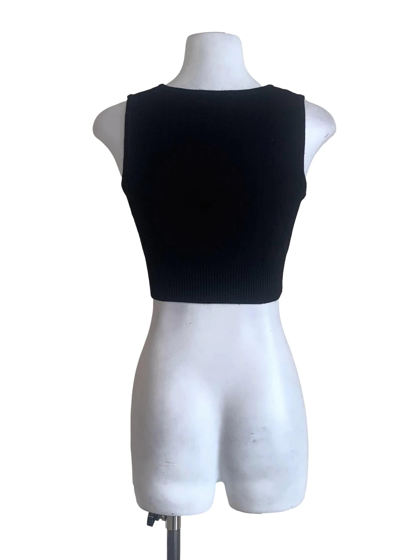 Midnight Black Crop Top - Image 2