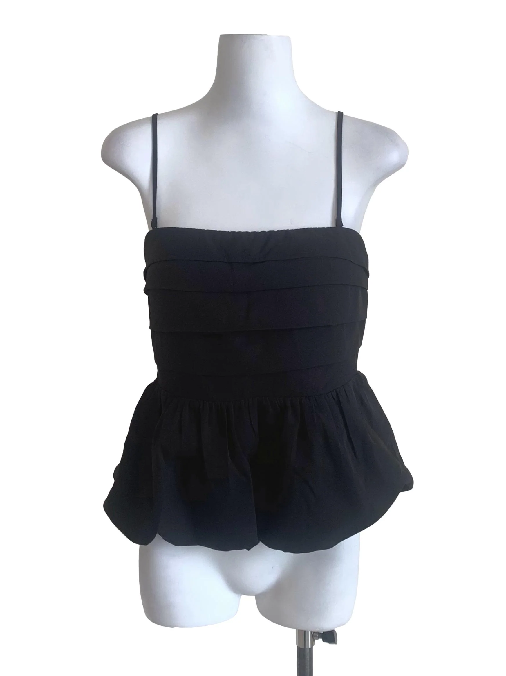 Midnight Black Peplum Top