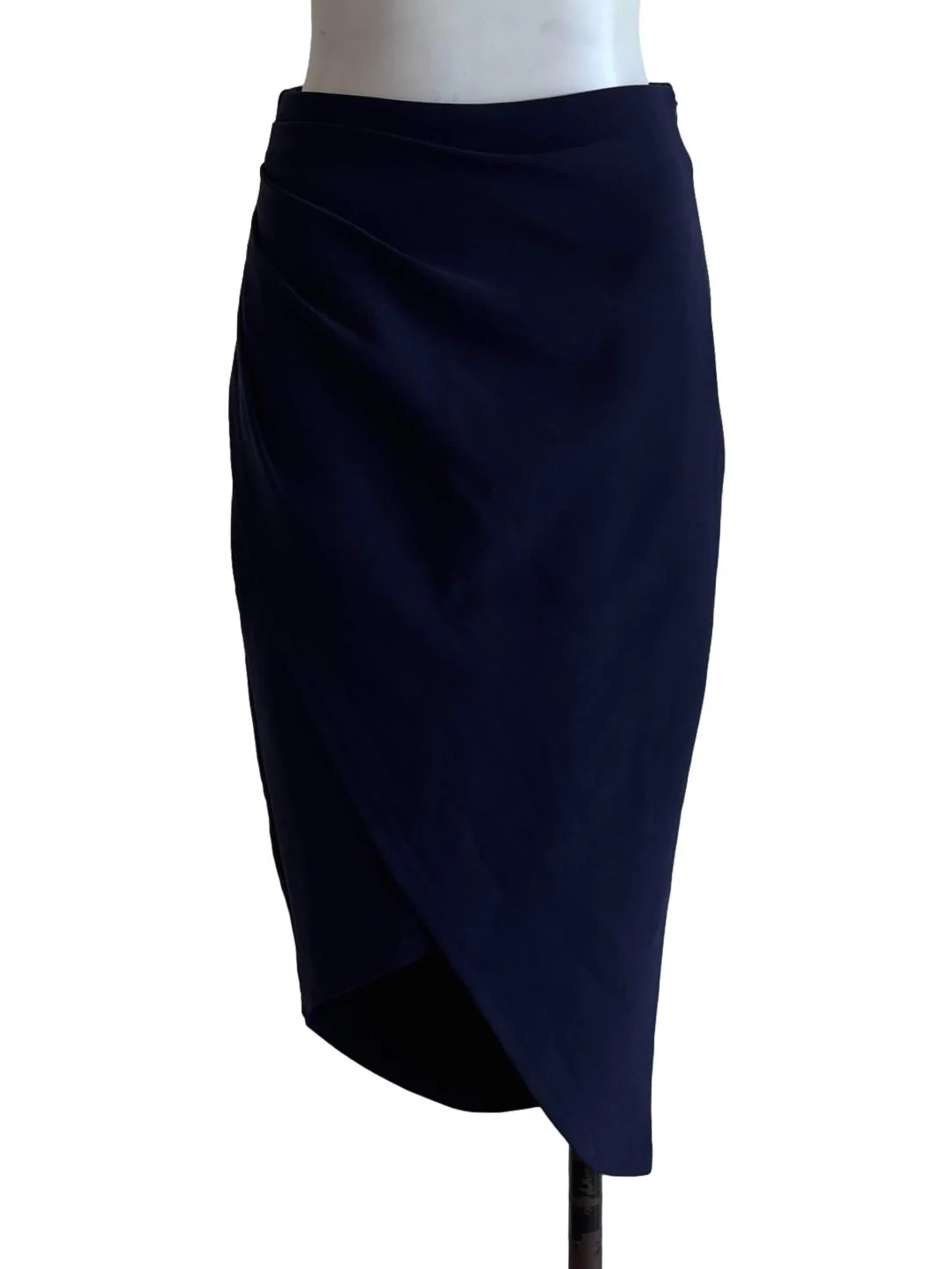 Midnight Blue Asymmetrical Pencil Skirt