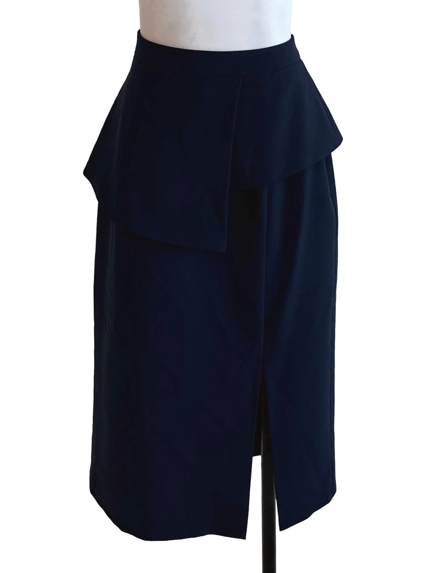 Midnight Blue Layered Slit Skirt LB