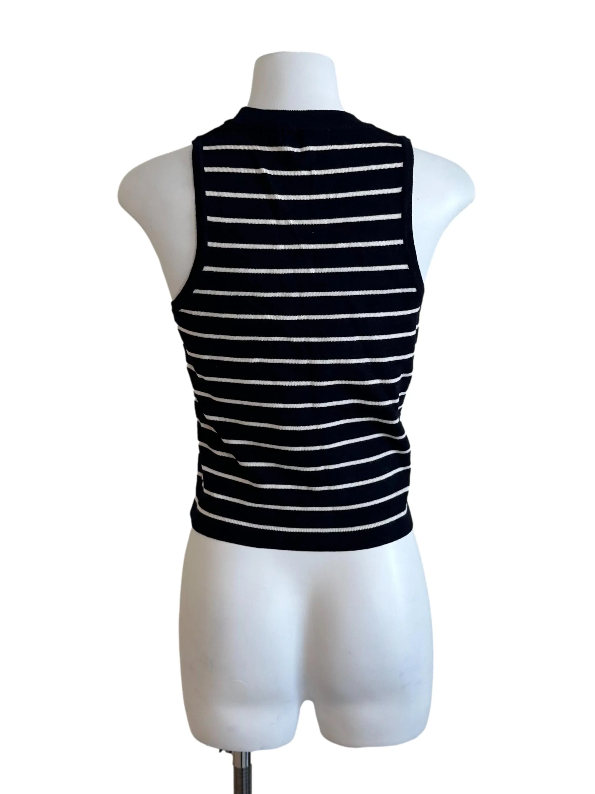 Midnight Blue Stripe Knit Top - Image 2
