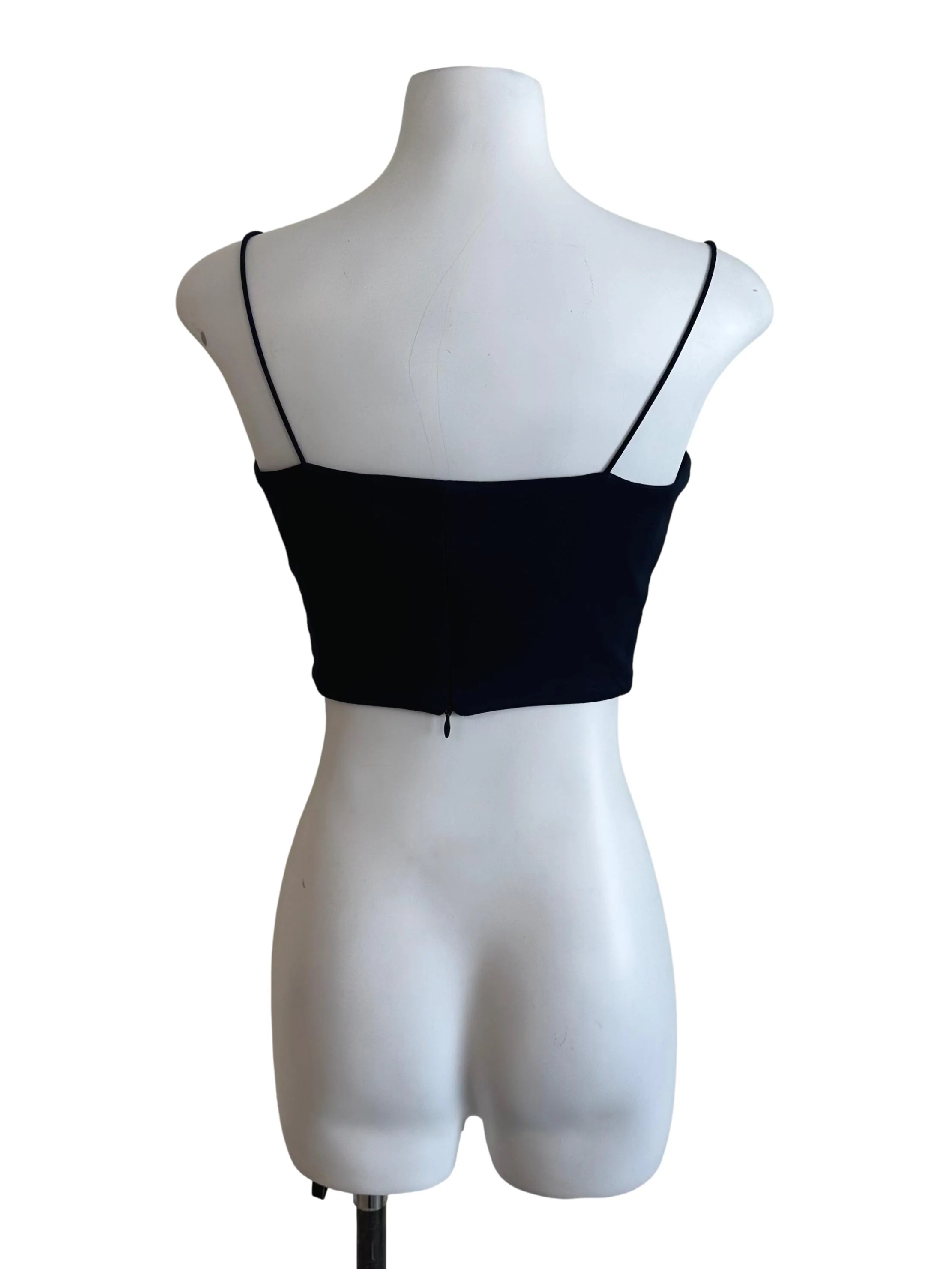 Midnight Blue V Neck Fitted Top - Image 2