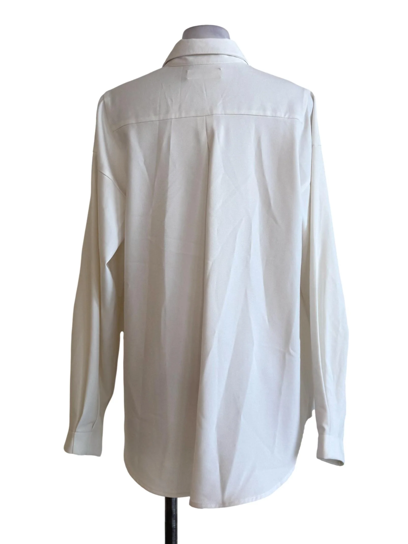 Milk White Long Sleeve Blouse - Image 2