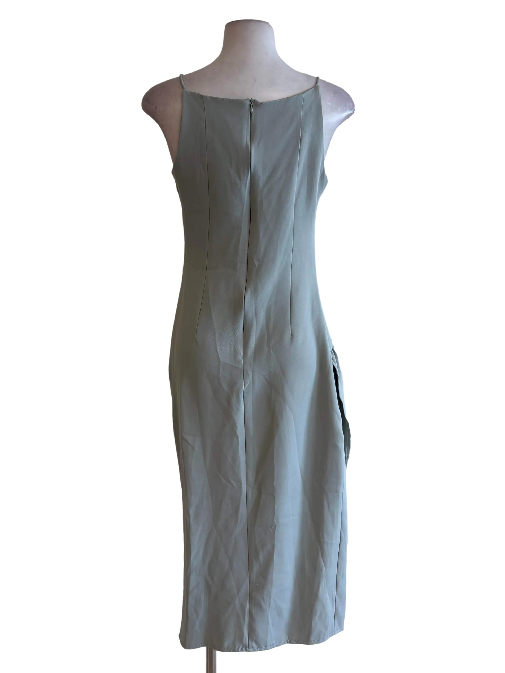 Mint Green Draped Layered Dress - Image 2