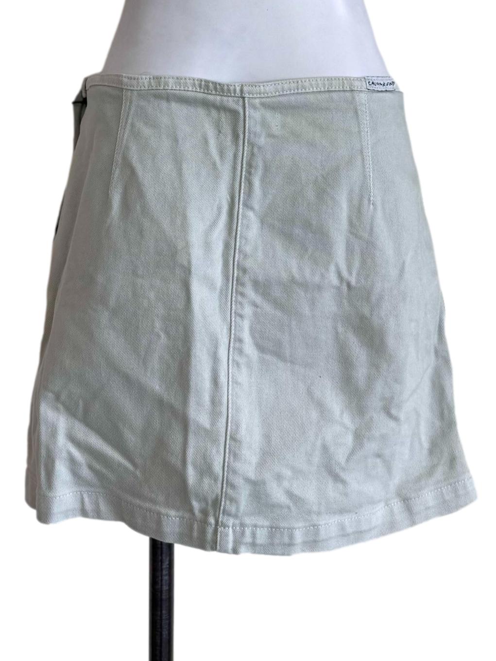 Mint Green High-Waist A-Line Mini Skirt - Image 2