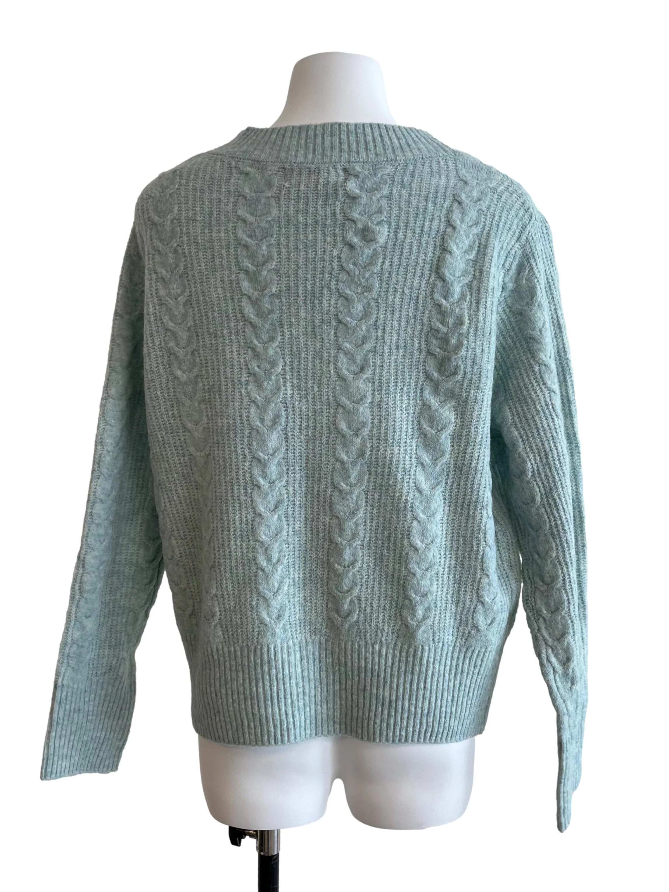 Mint Green Knitted Cardigan - Image 2