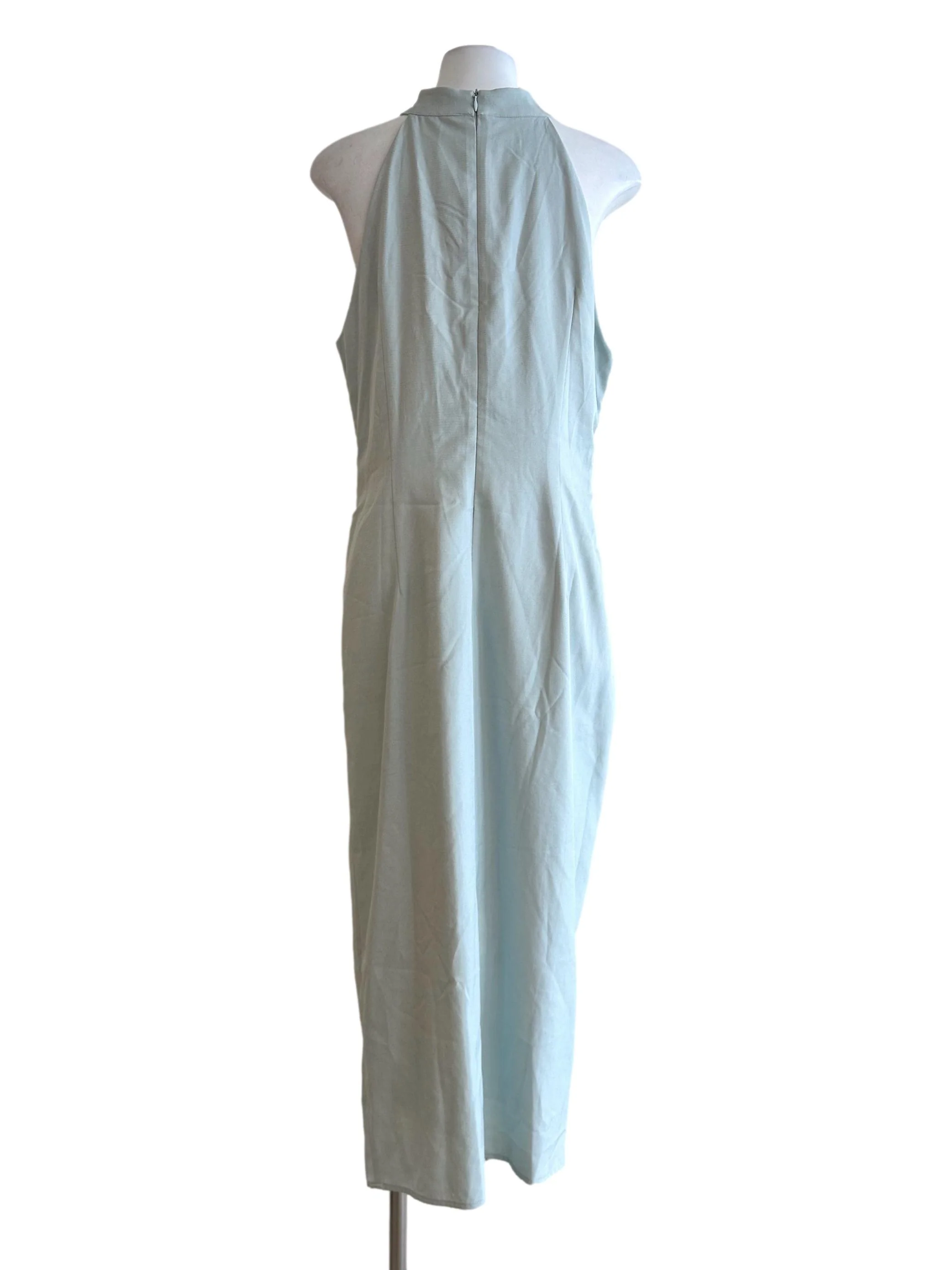 Mint Green Padded Halter Maxi Dress - Image 2