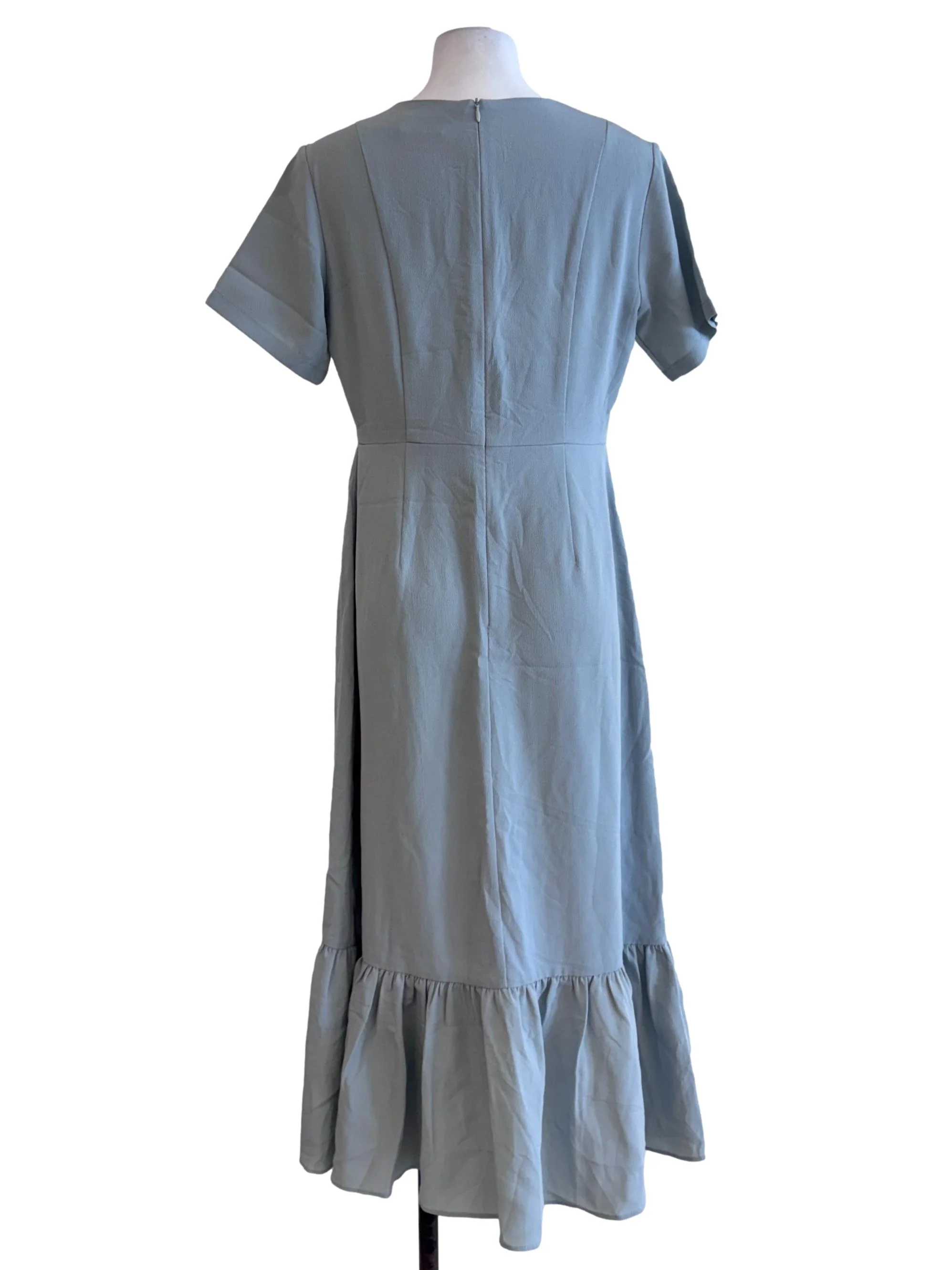 Mint Green Short Sleeve Midi Dress - Image 2