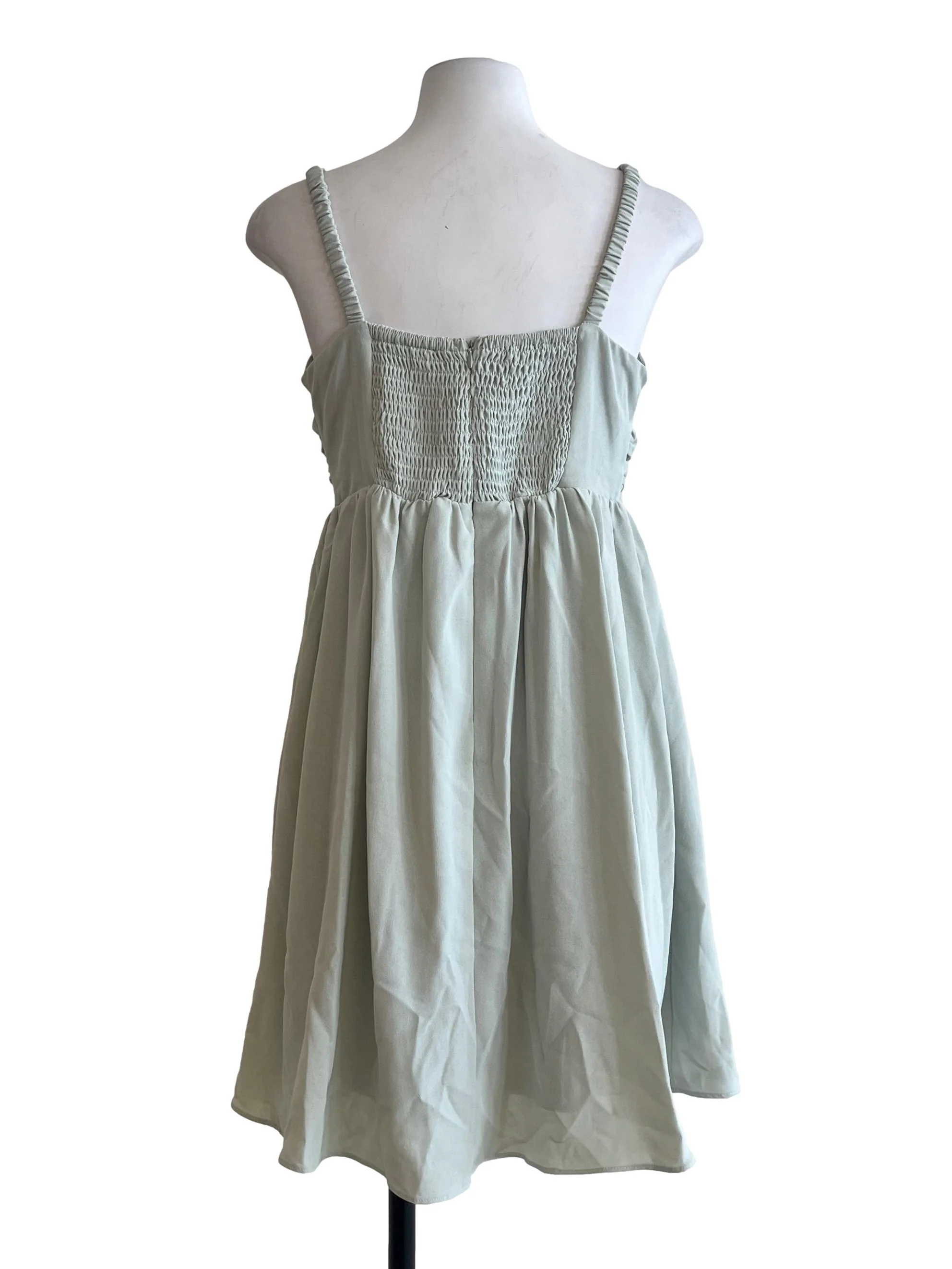 Mint Green Sweetheart Sleeveless Dress - Image 2